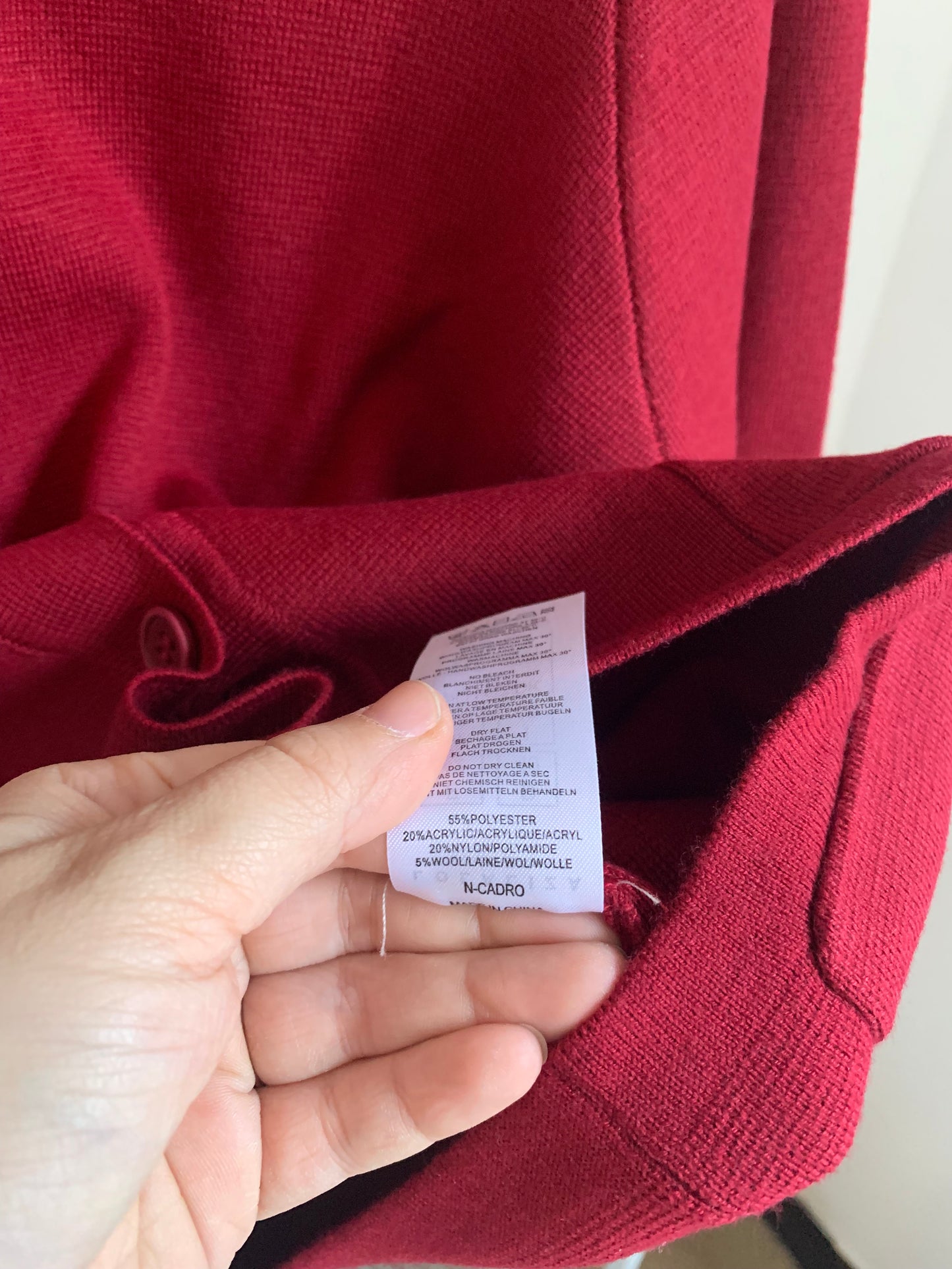 Wijnrode cardigan/blazer