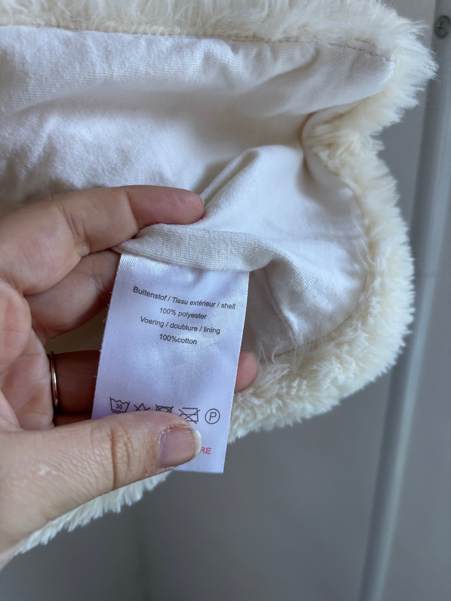 Crèmekleurige bodywarmer