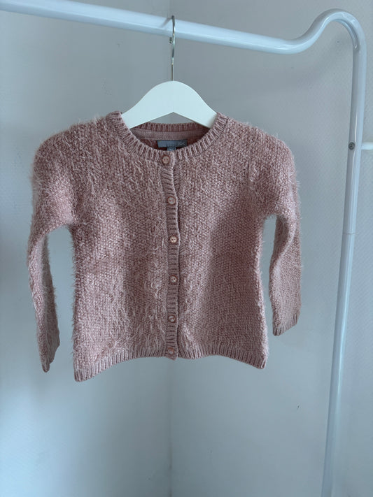 Roze zachte cardigan