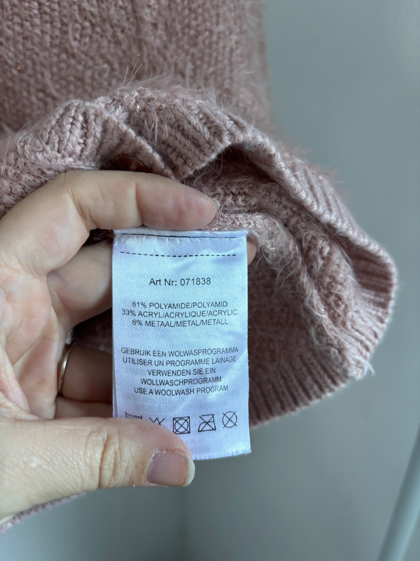 Roze zachte cardigan