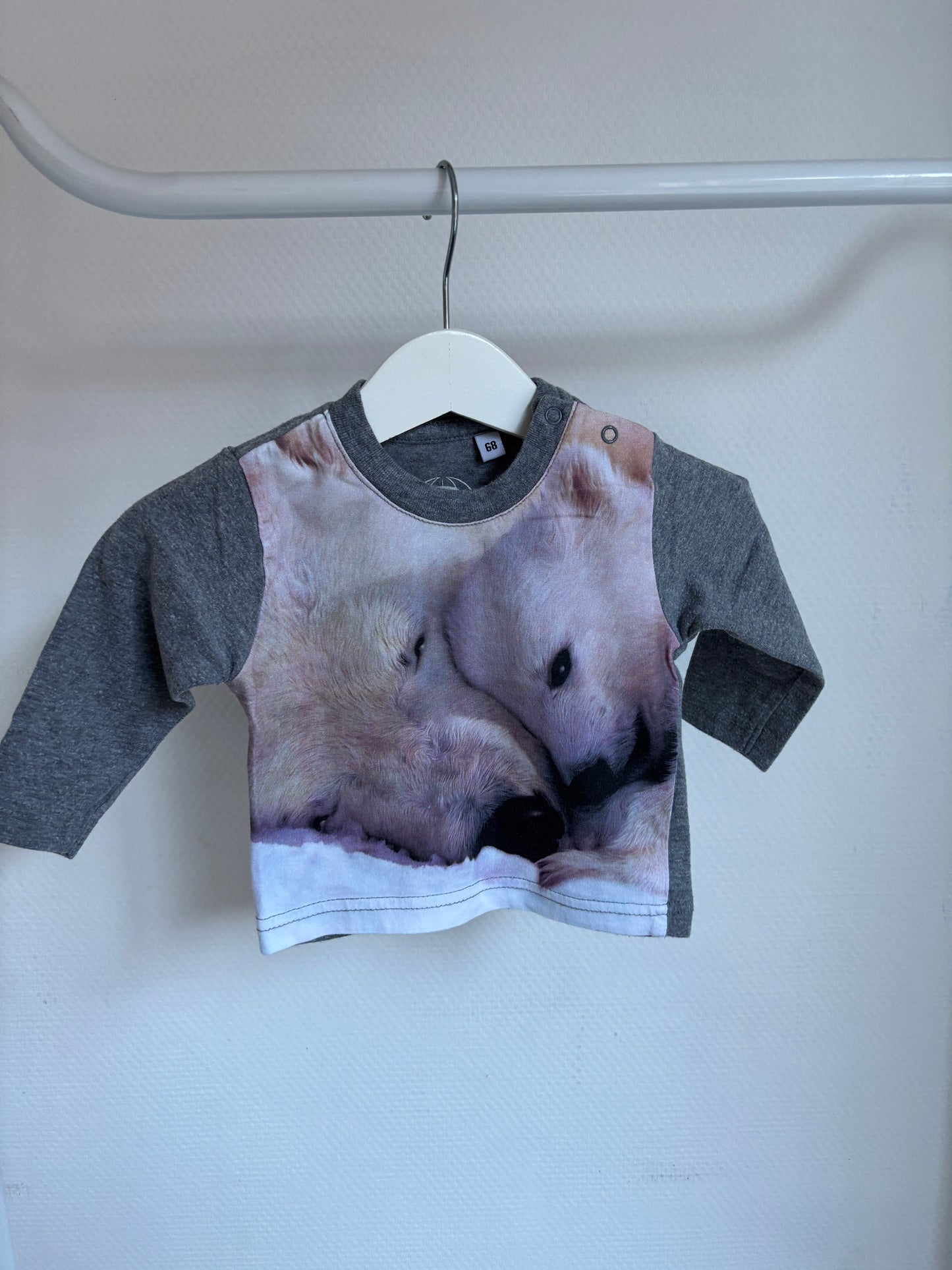 Grijze longsleeve met ijsberen