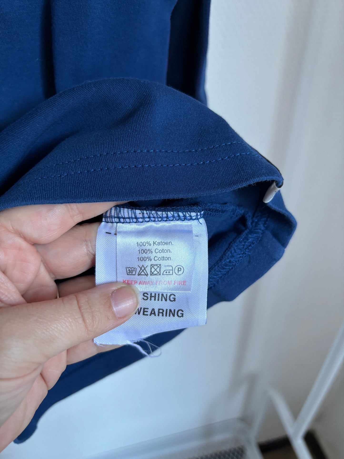 Marineblauwe longsleeve met rolkraag