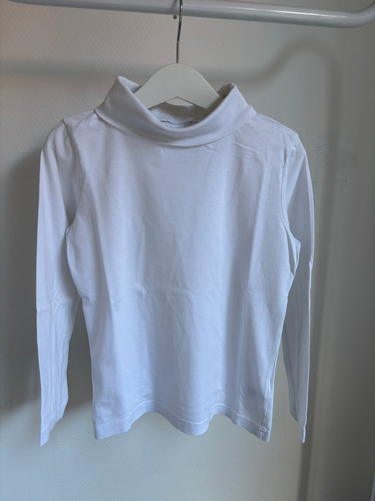 Witte longsleeve met rolkraag