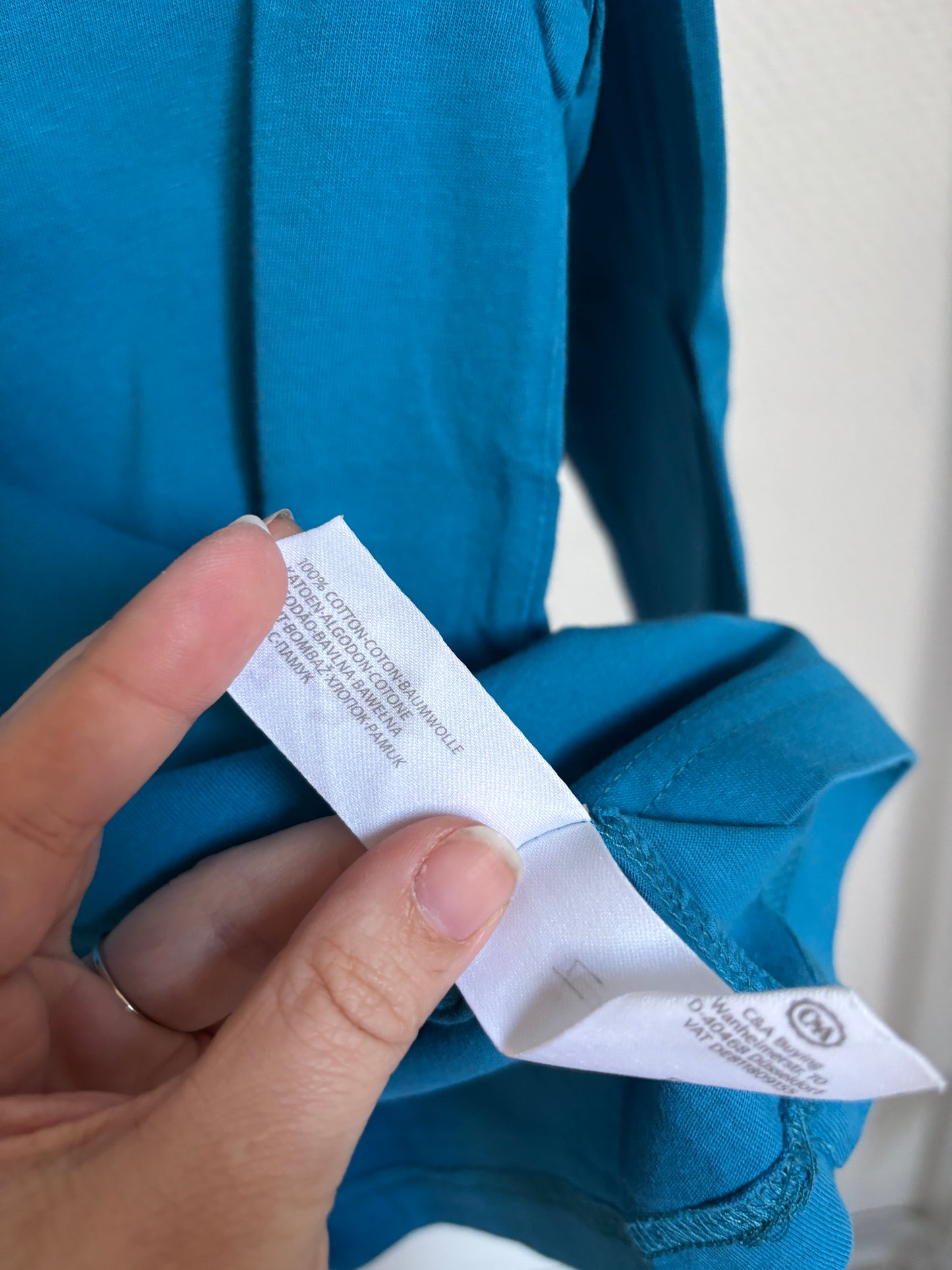 Blauwe longsleeve met rolkraag