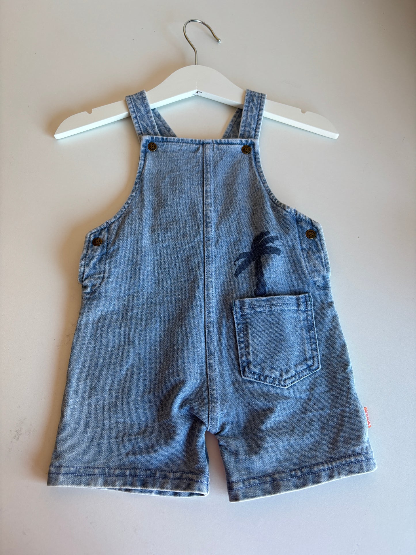 Lichtblauwe korte tuinbroek