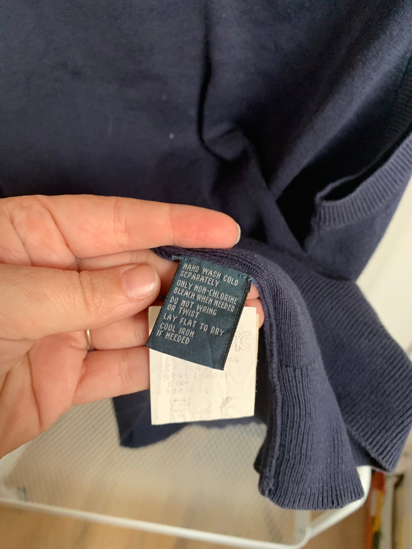 Marineblauwe spencer