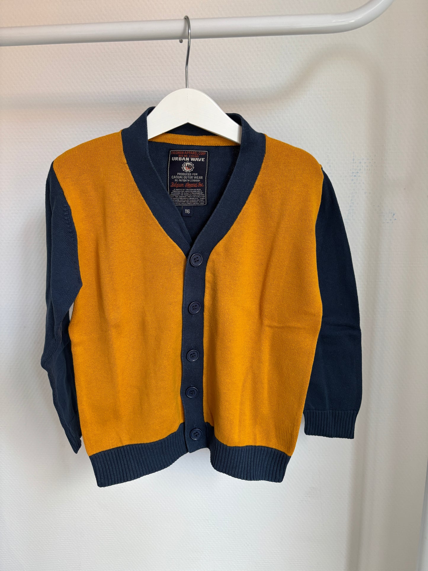 Mosterdgele cardigan