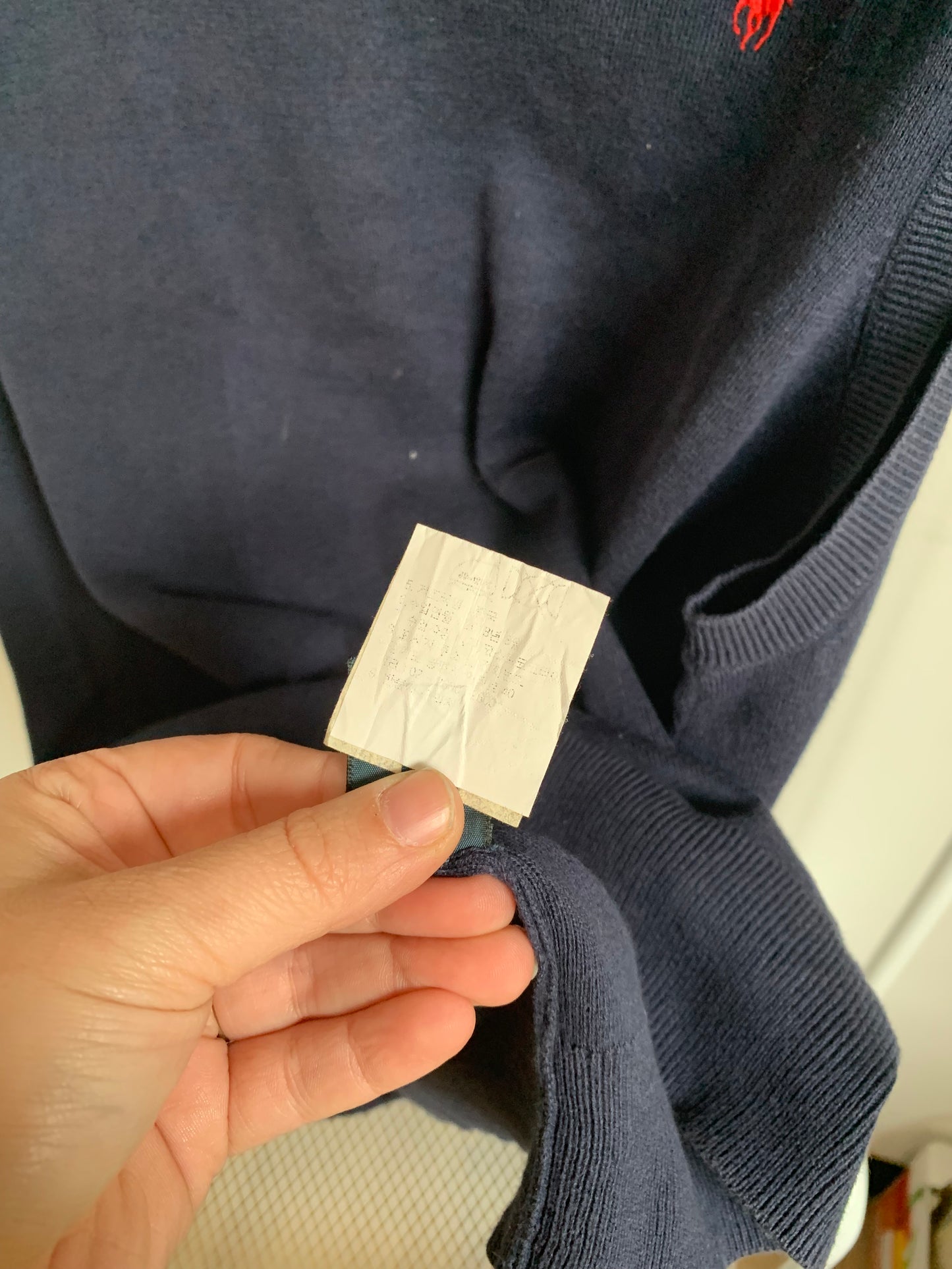 Marineblauwe spencer