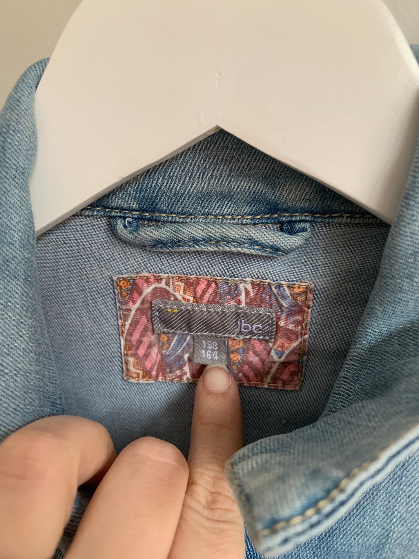 Lichtblauwe jeansjas