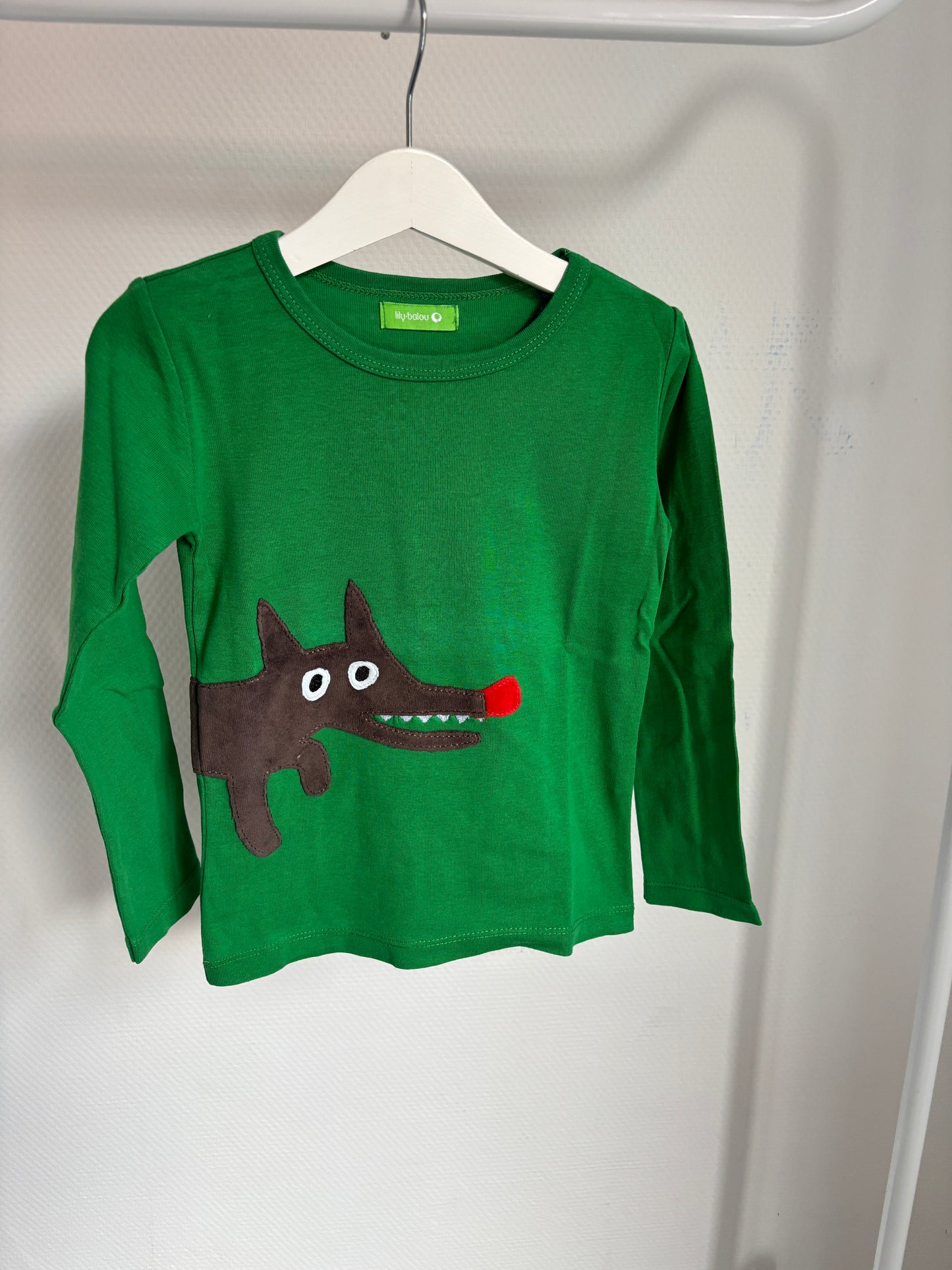 Groene longsleeve met hond