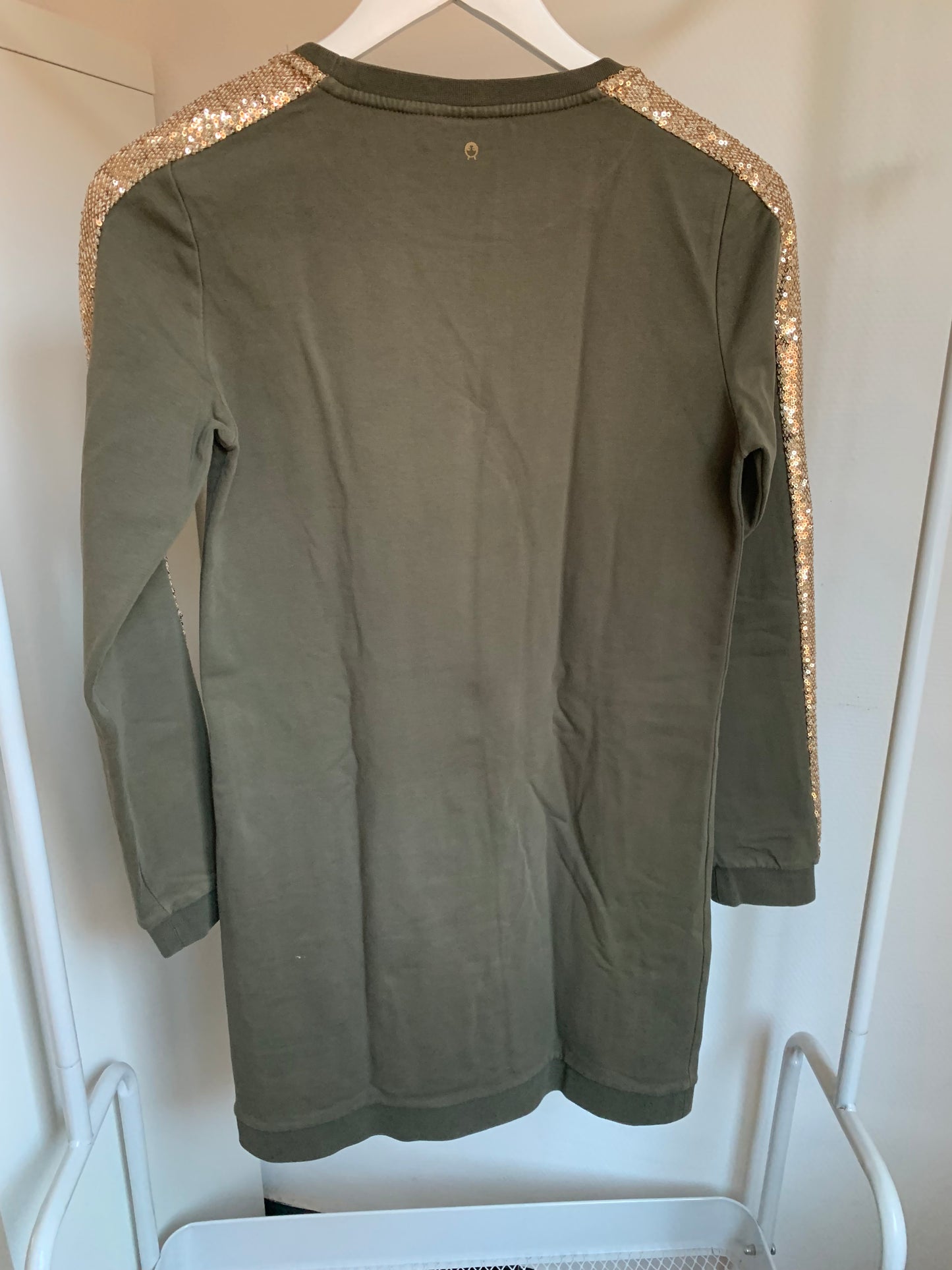 Khaki sweaterjurk