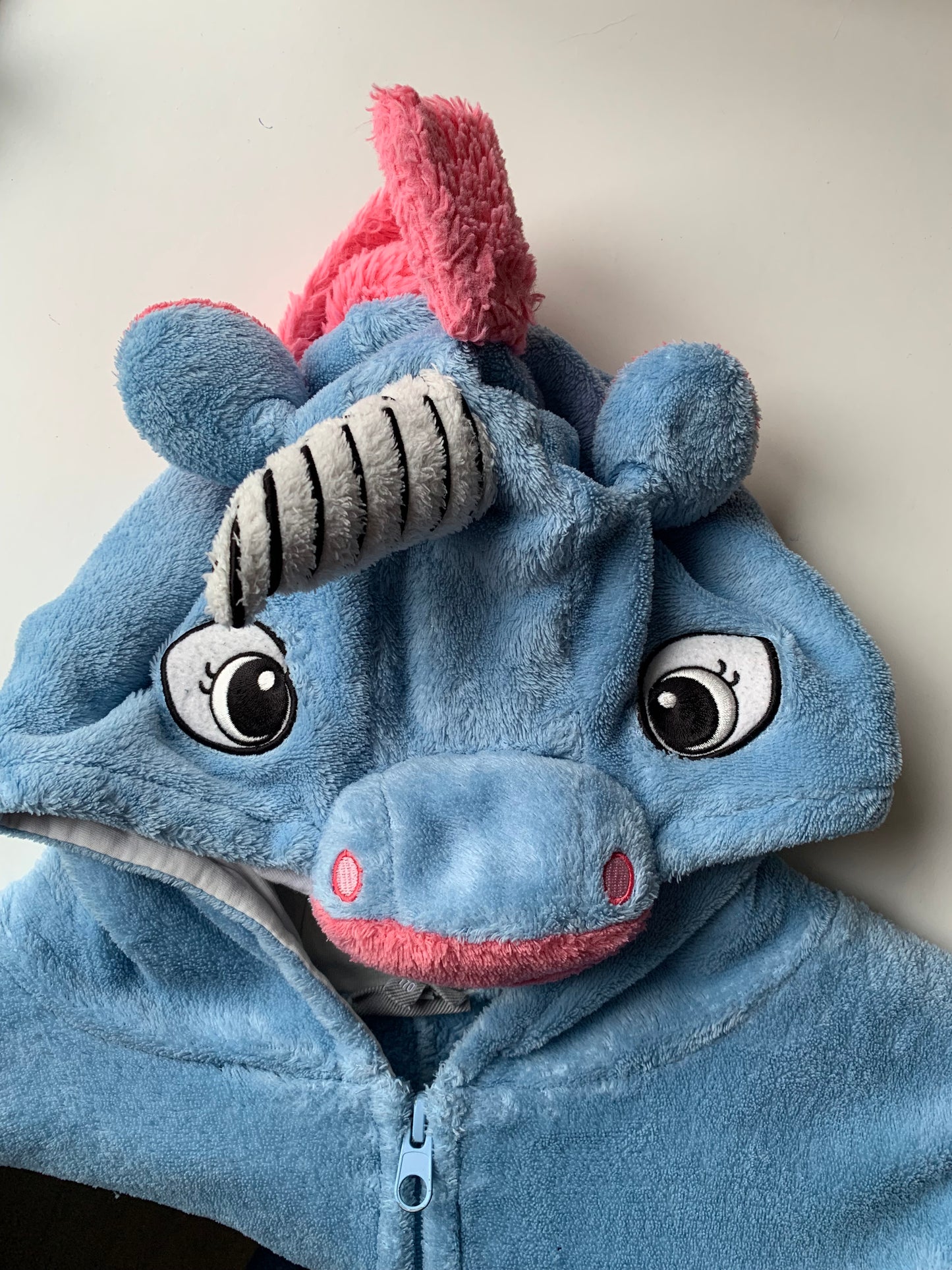 Blauwe unicorn onesie