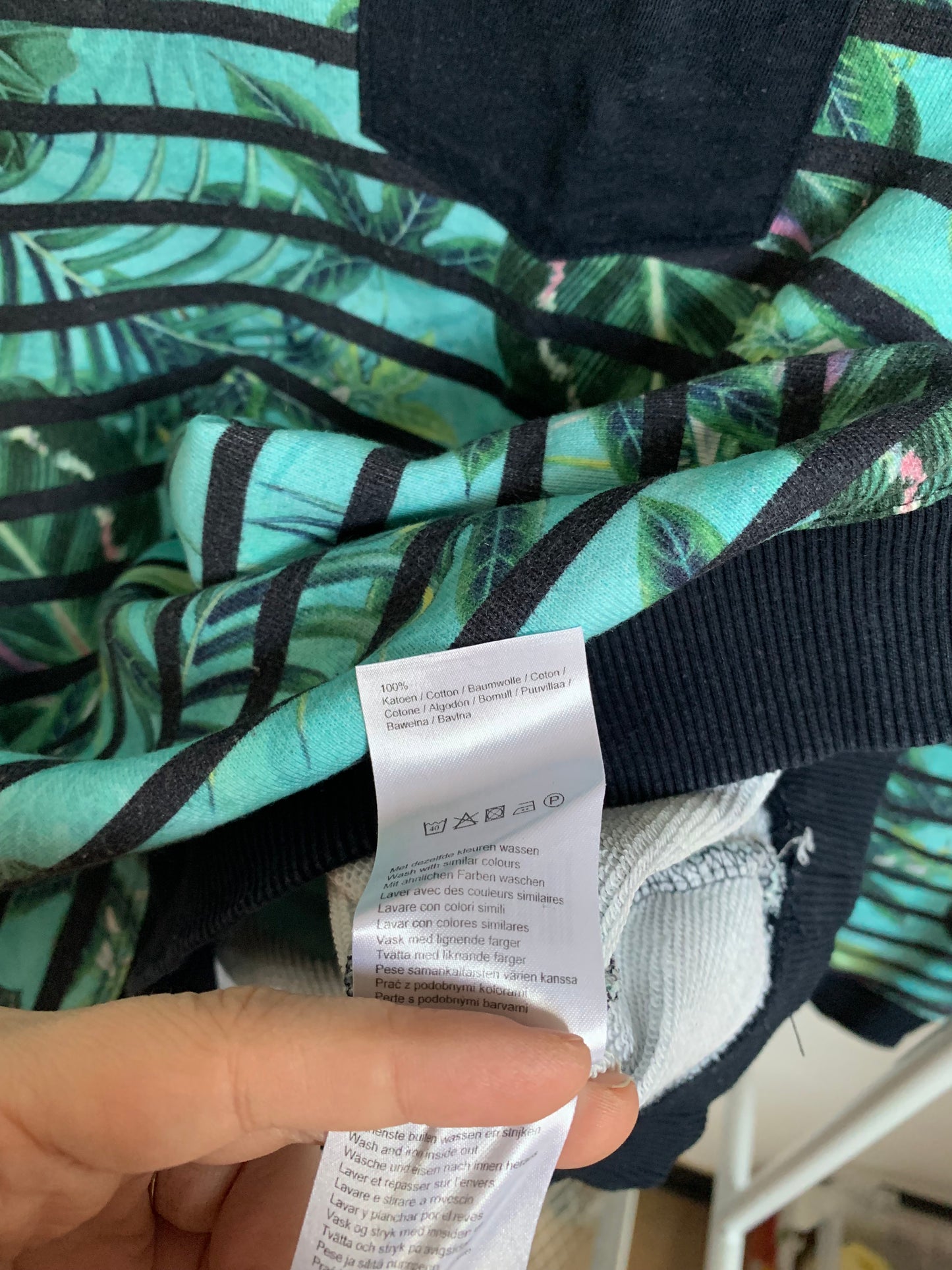 Lichtblauwe gestreepte sweatshirt