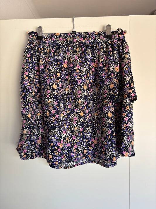 Marineblauwe bloemenrok