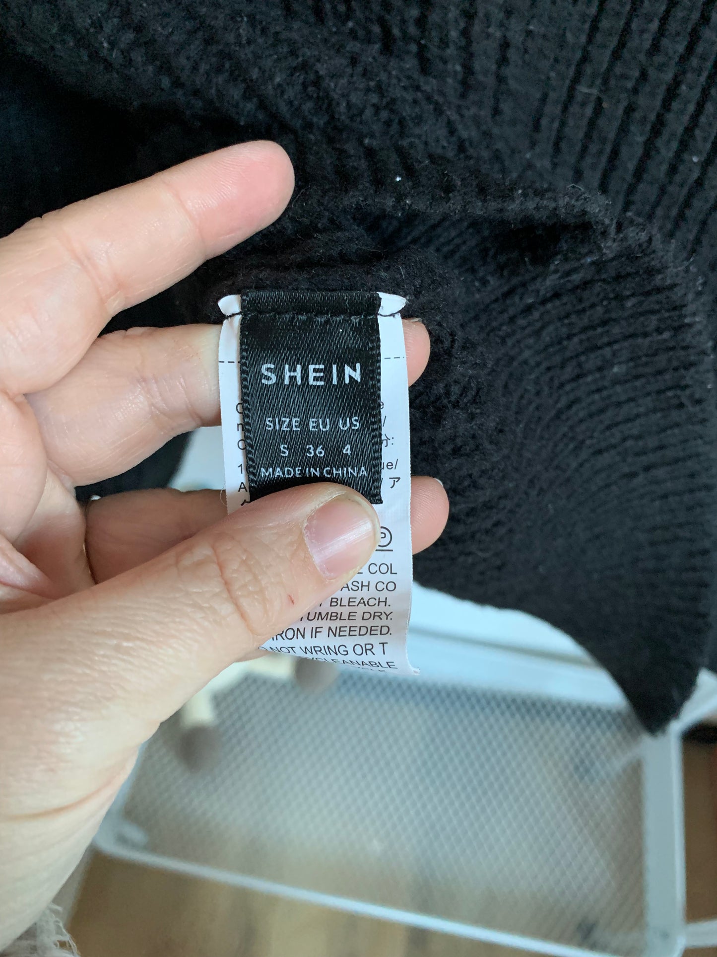 Zwarte trui met rolkraag