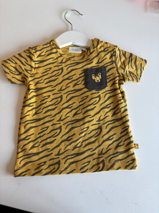 Mosterdgele tijgerT-shirt