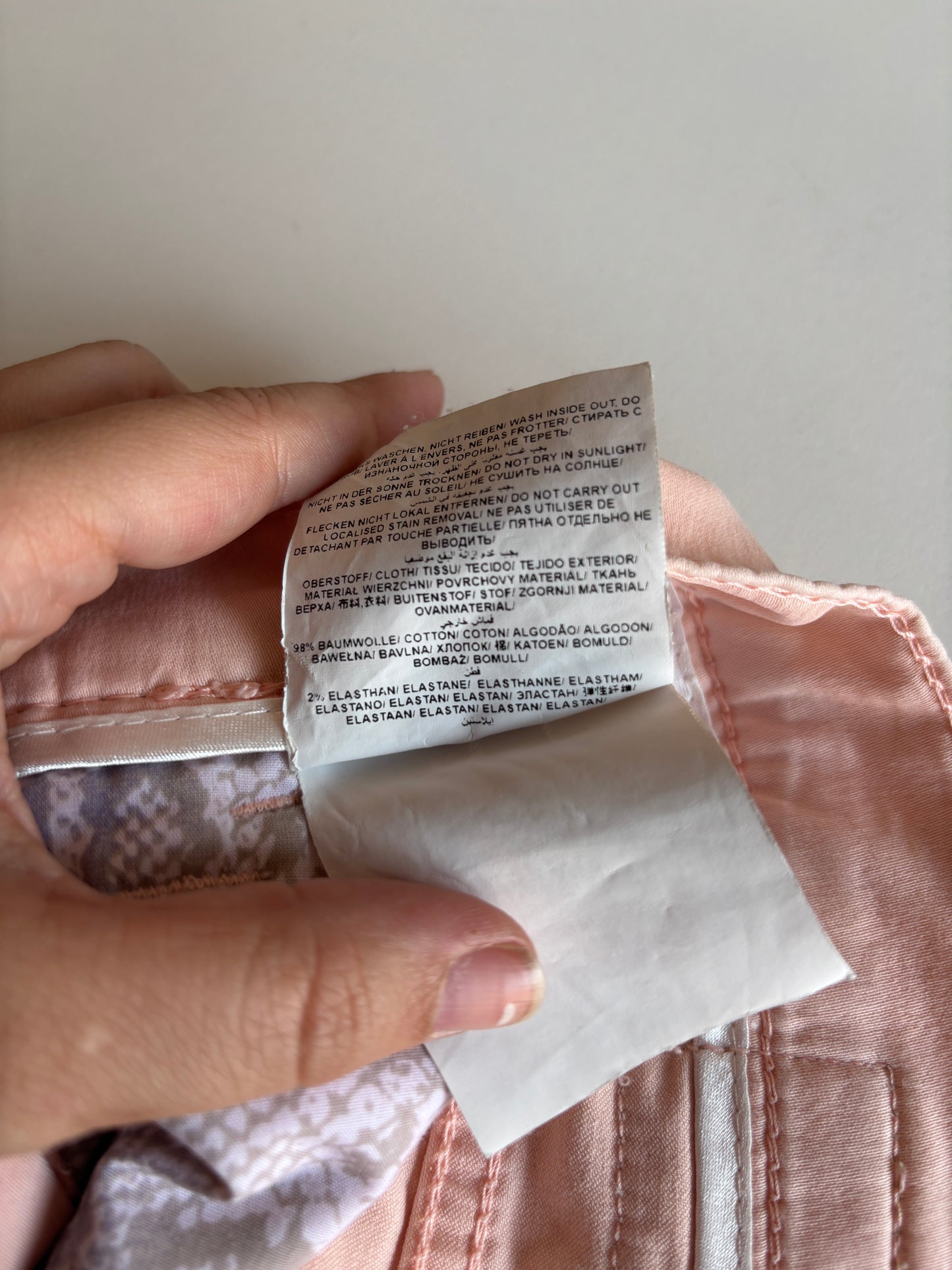 Lichtroze jeansbroek