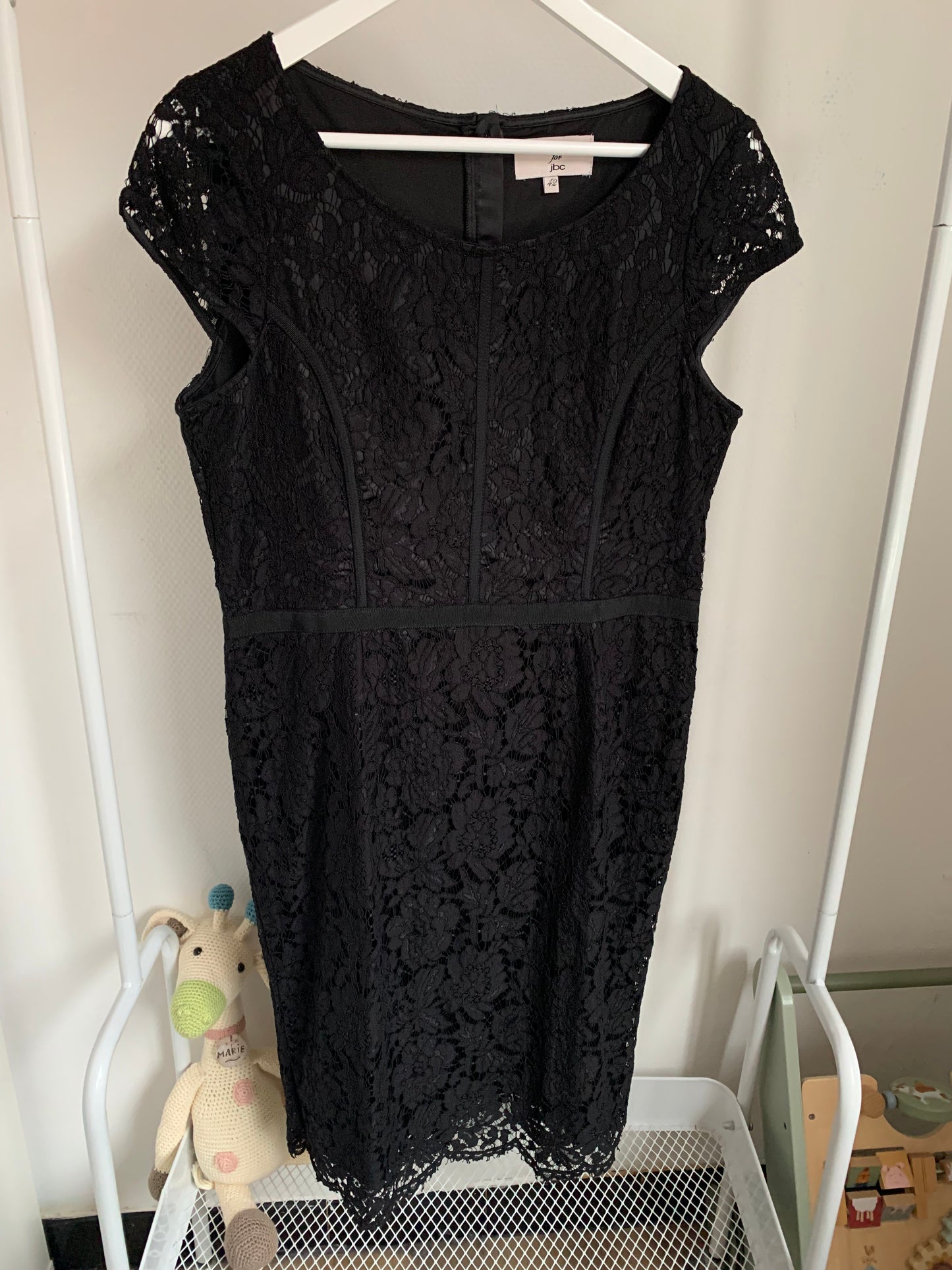 Zwarte jurk met kant