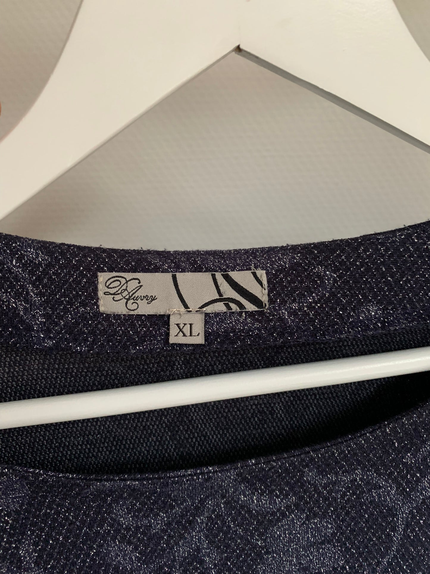 Marineblauwe glitterjurk