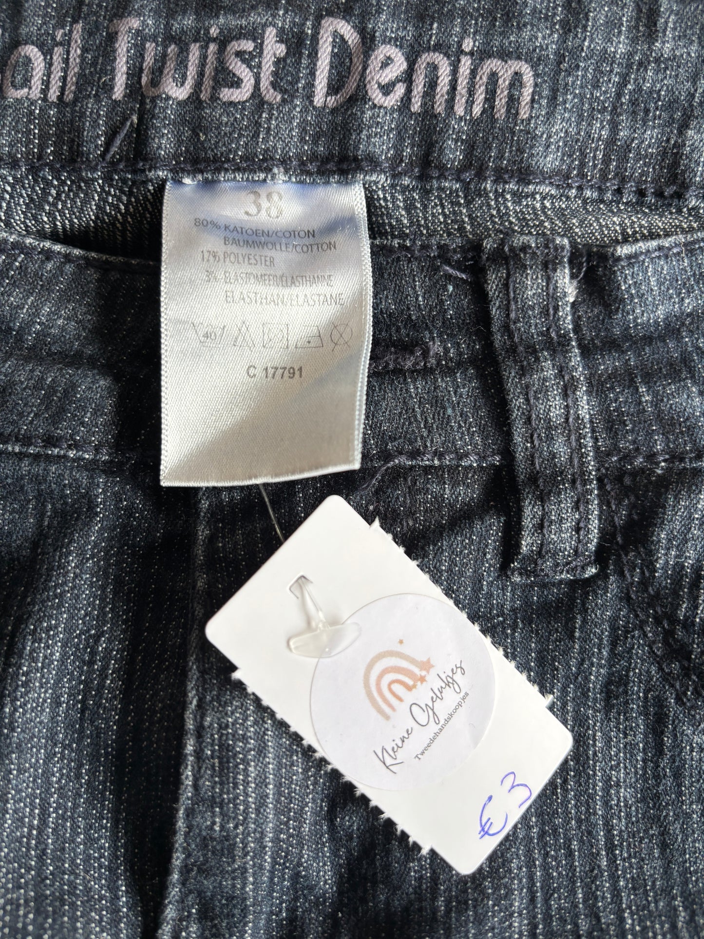 Donkerblauwe jeansbroek