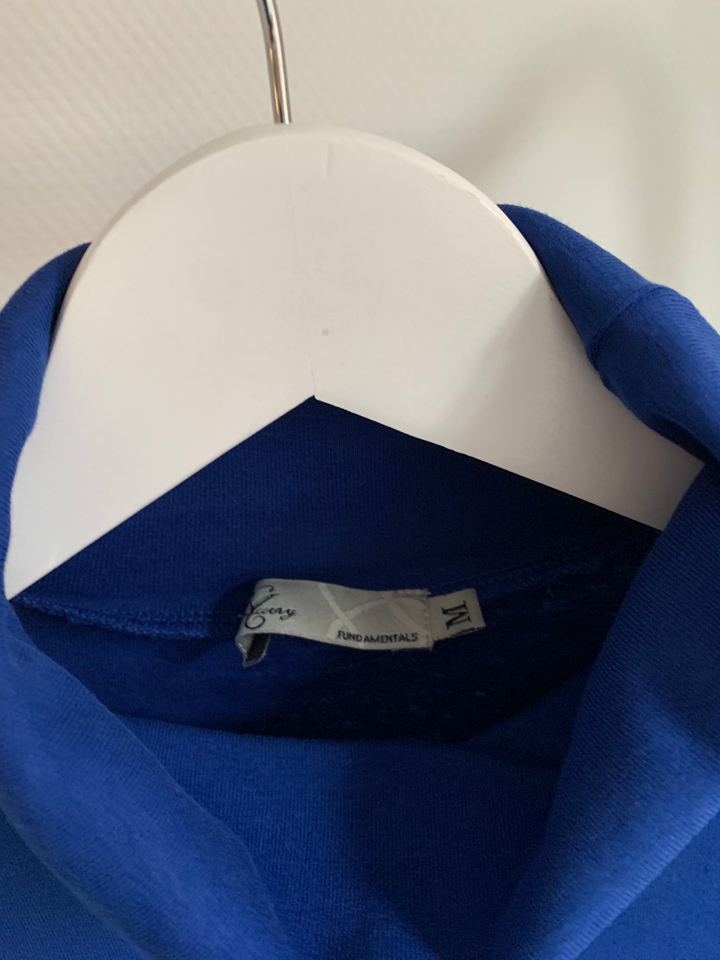 Blauwe longsleeve met rolkraag