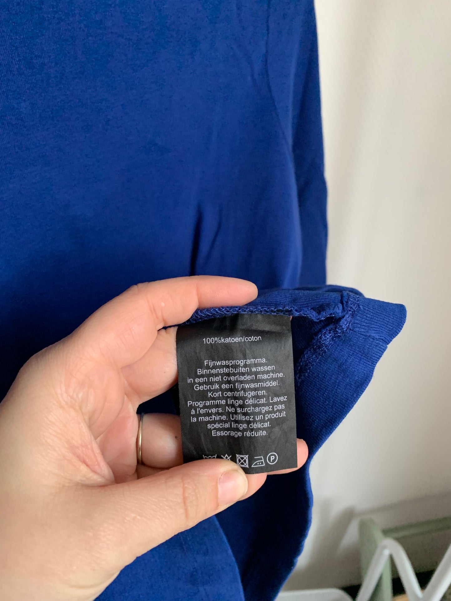 Blauwe longsleeve met rolkraag