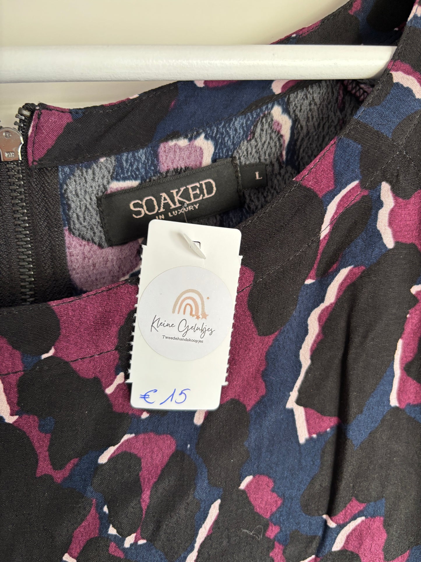 Marineblauwe panterjurk