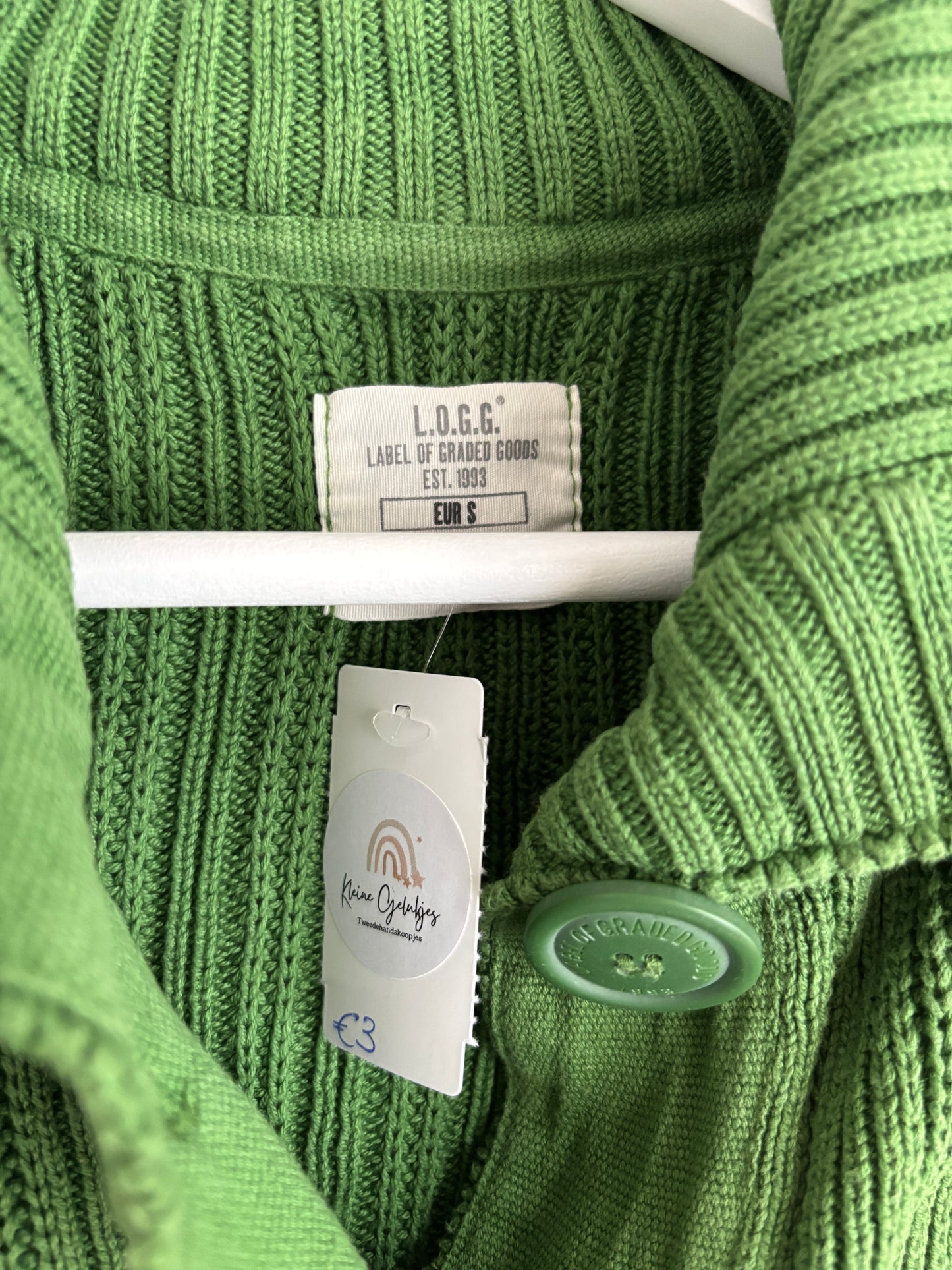 Groene cardigan
