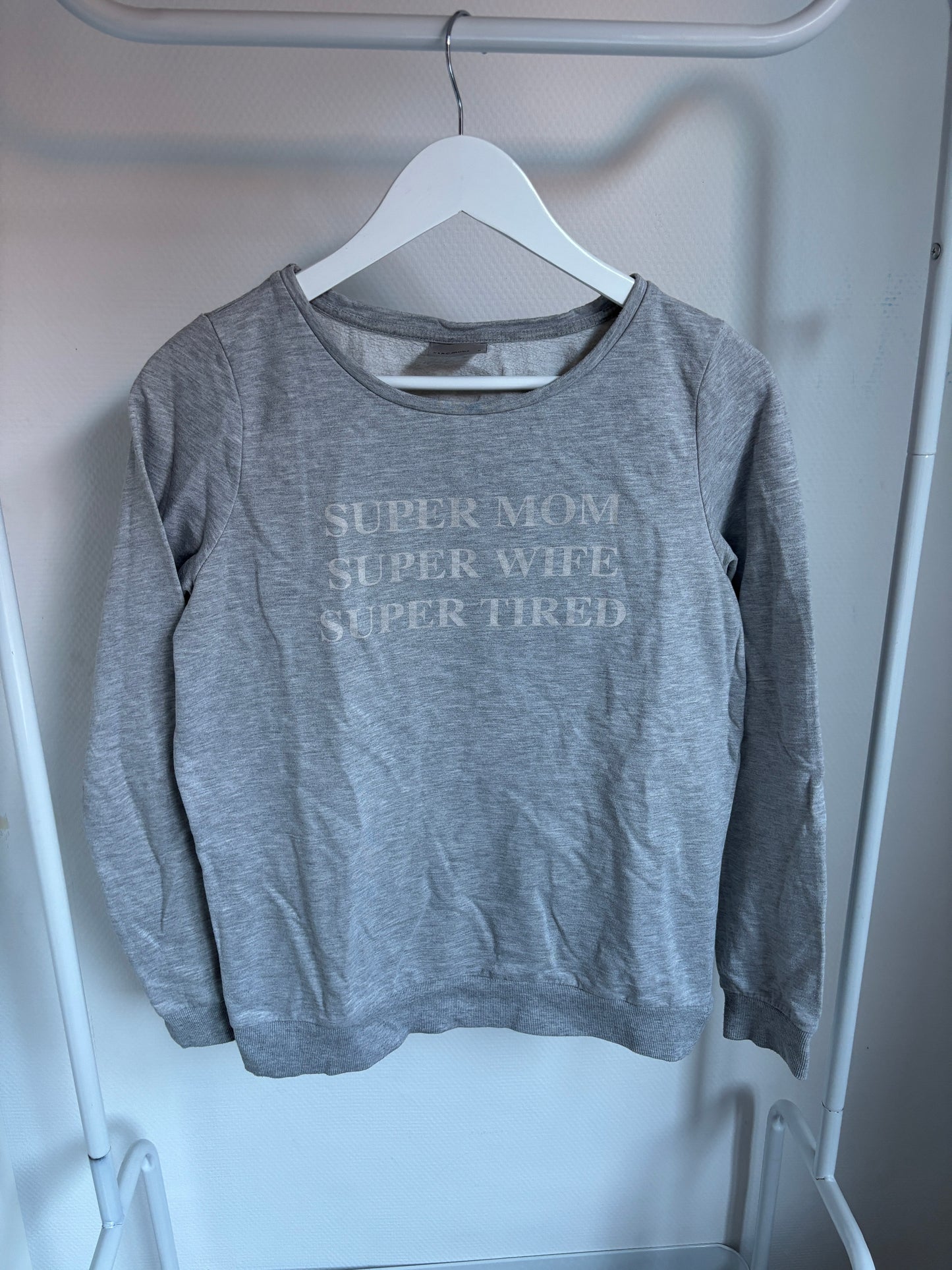 Lichtgrijze sweatshit