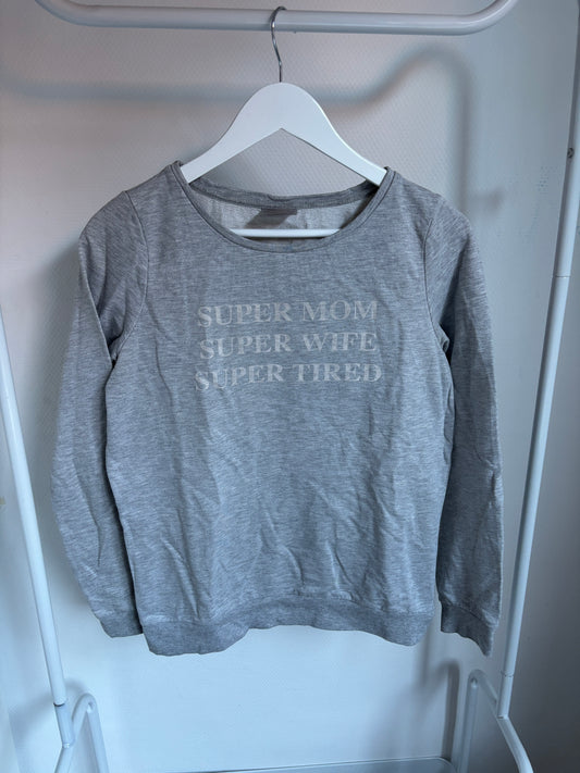 Lichtgrijze sweatshit