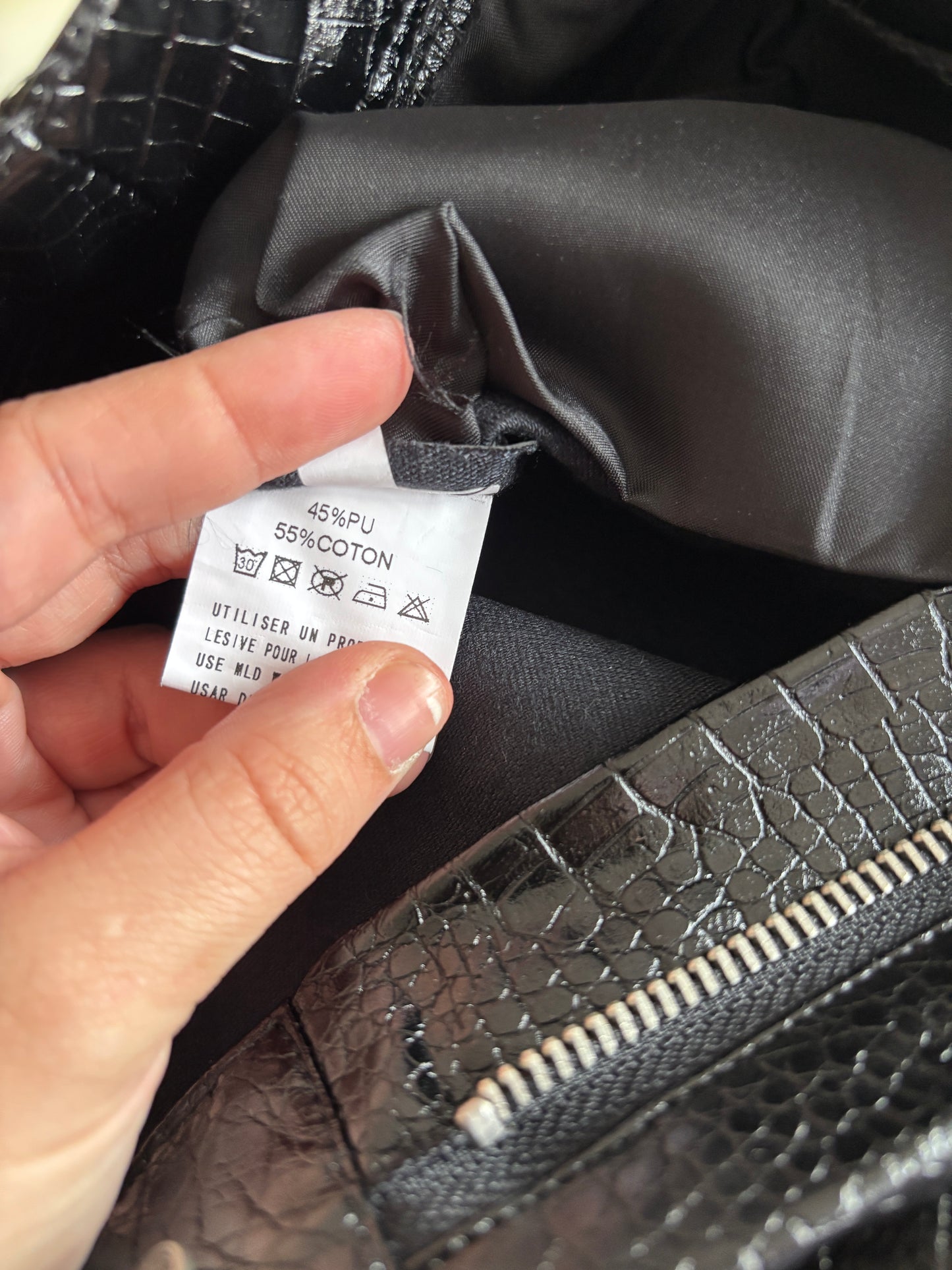 Zwarte lederen broek