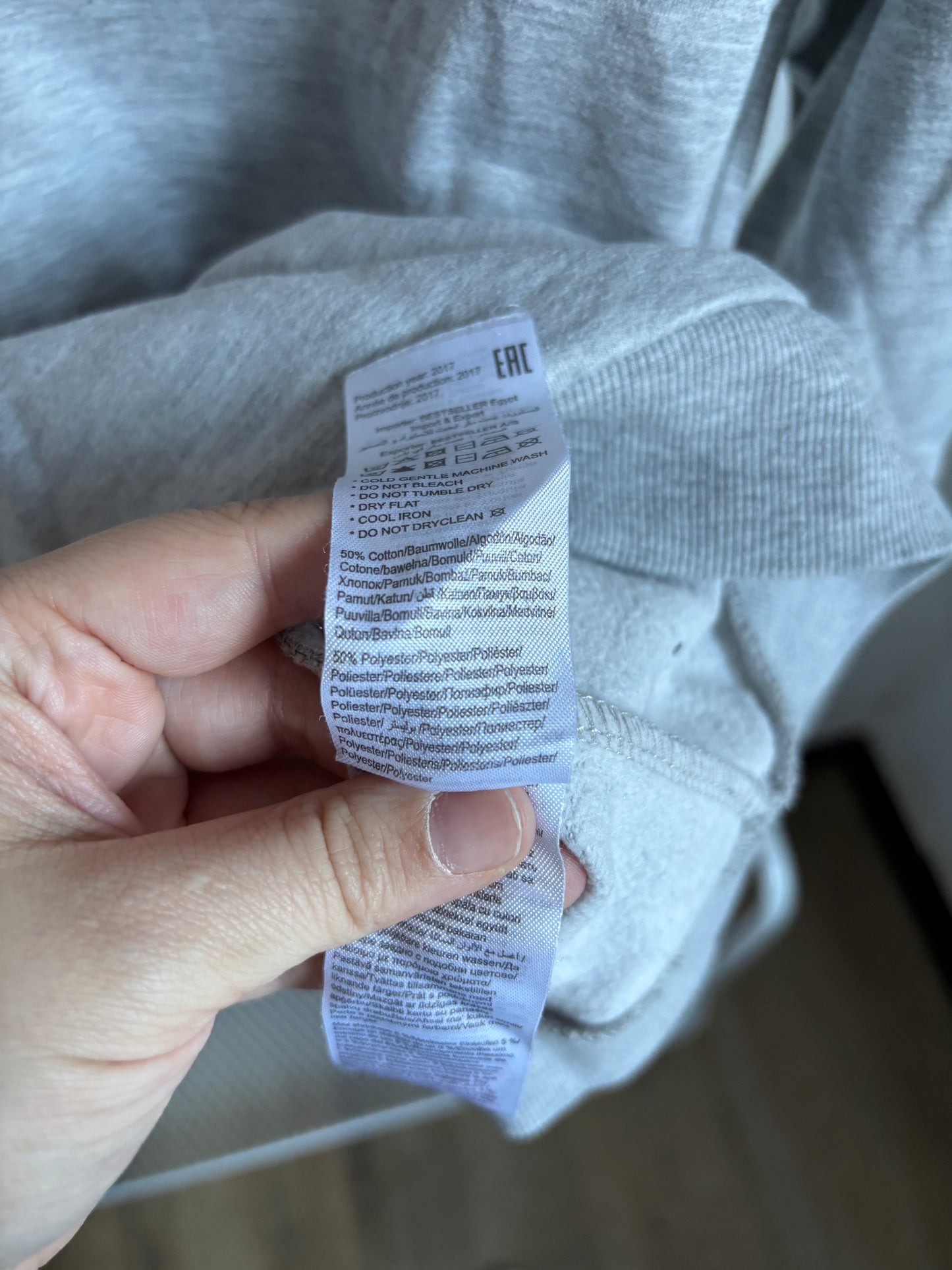 Lichtgrijze sweatshit