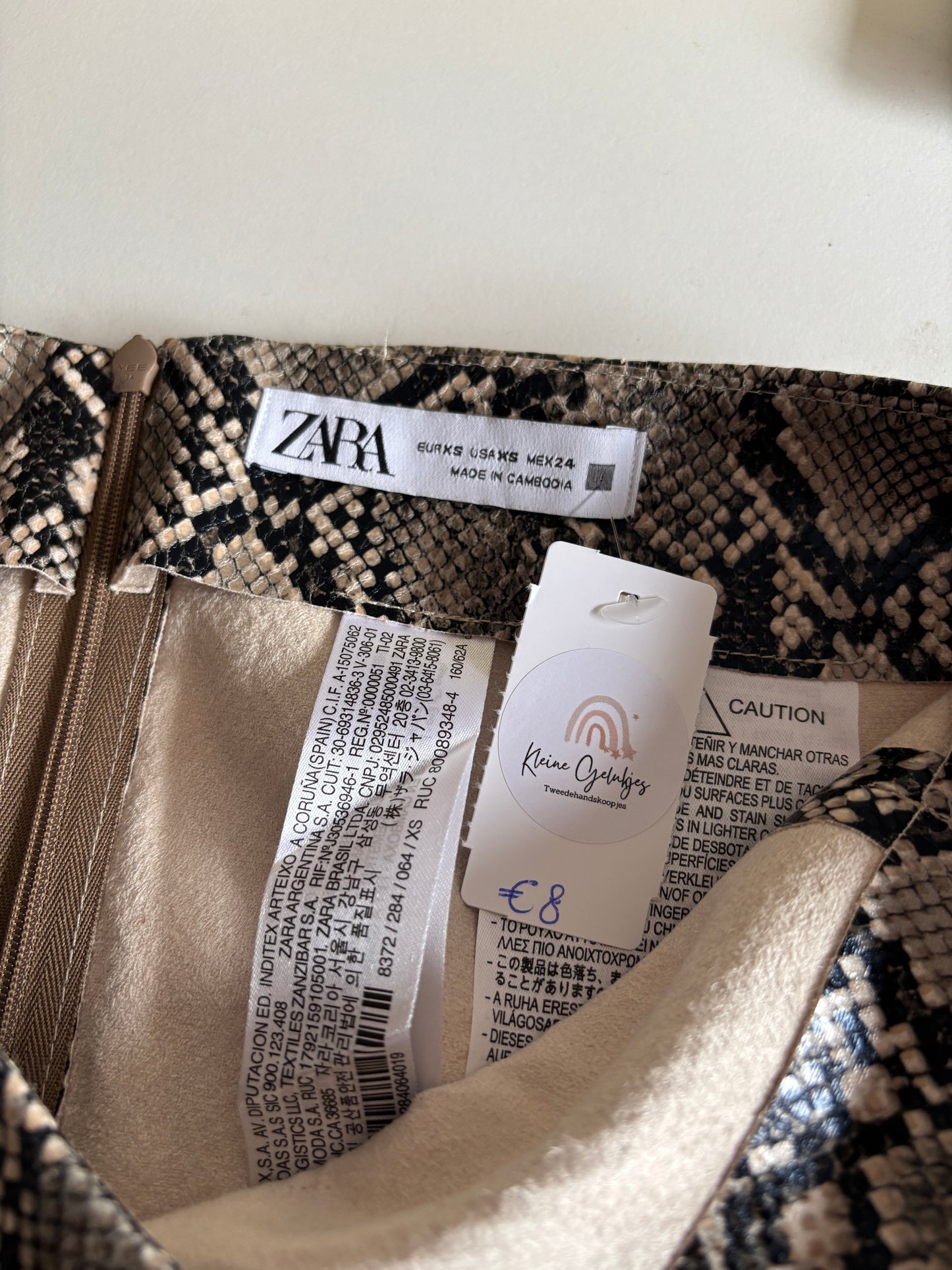 Rok met slangenprint