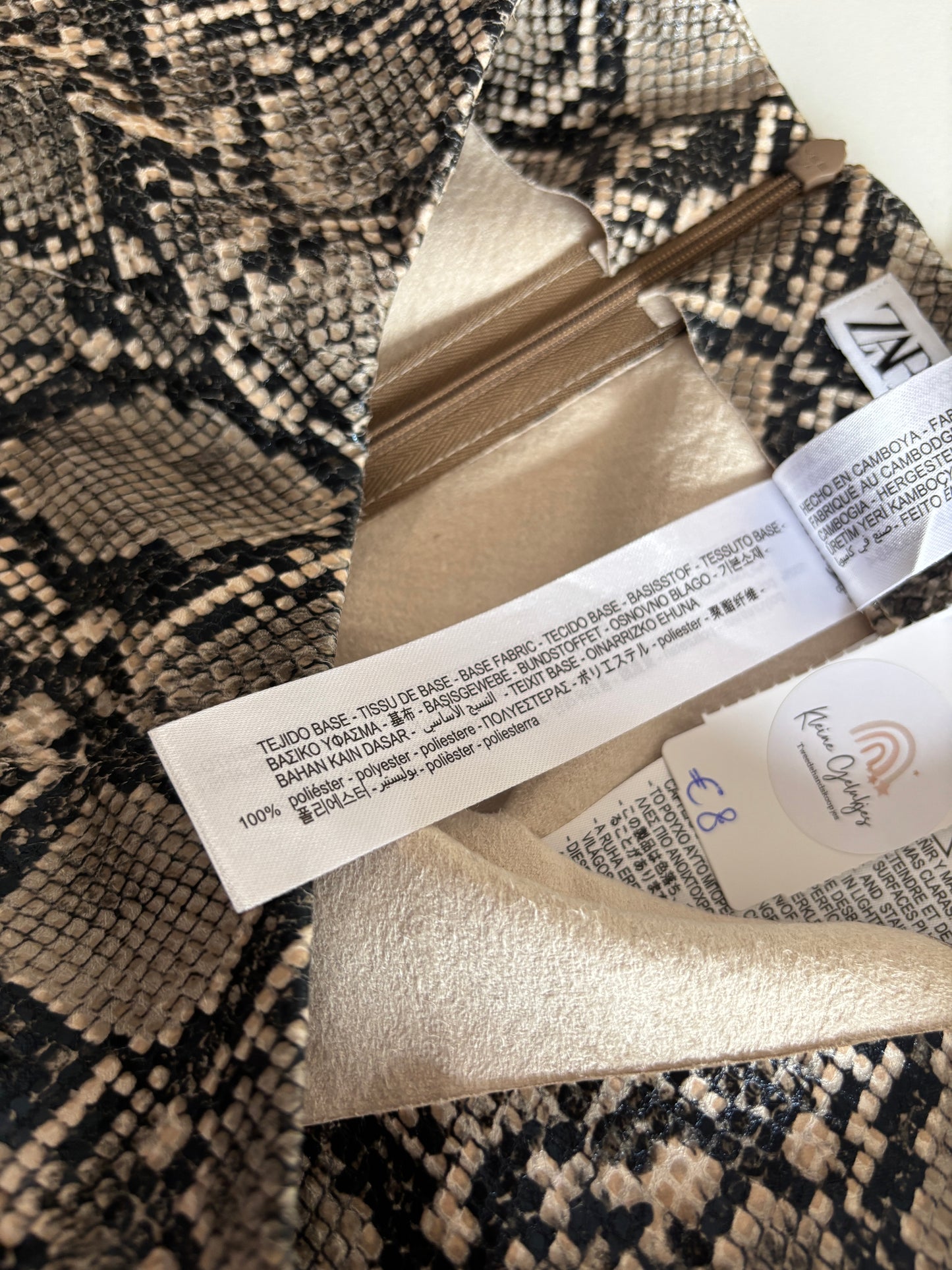 Rok met slangenprint