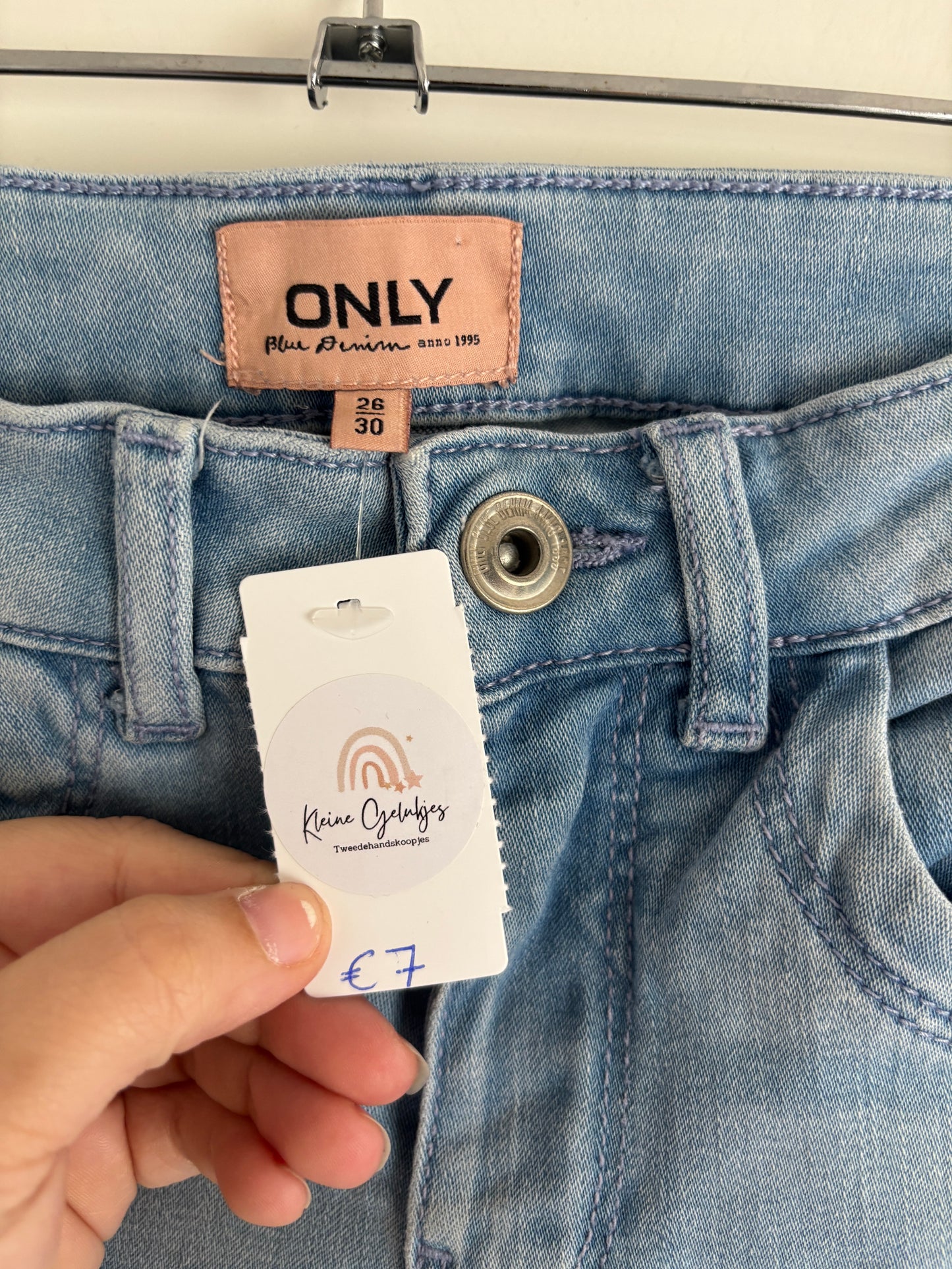 Lichtblauwe jeansbroek