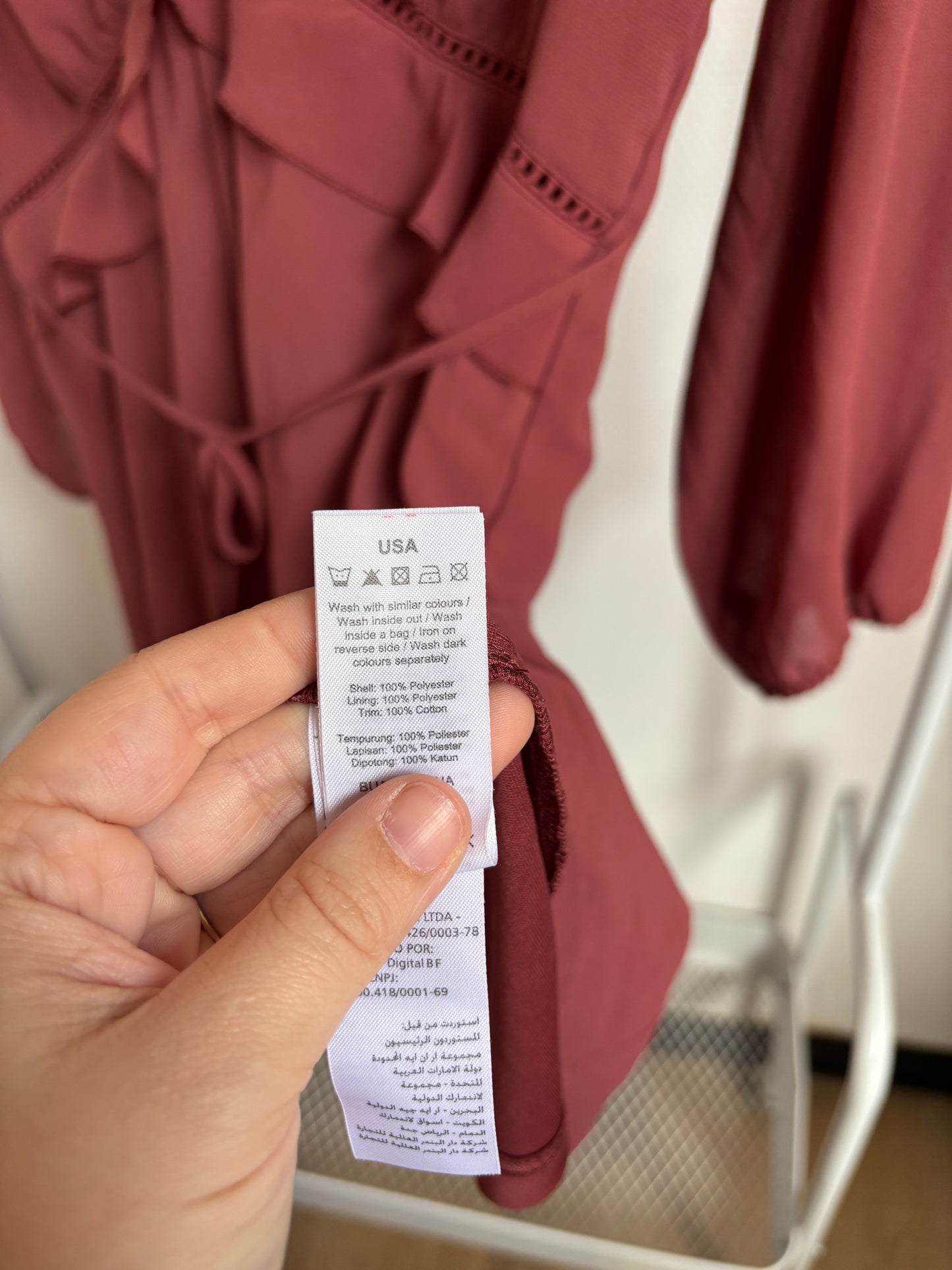 Wijnrode off-shoulder jurk