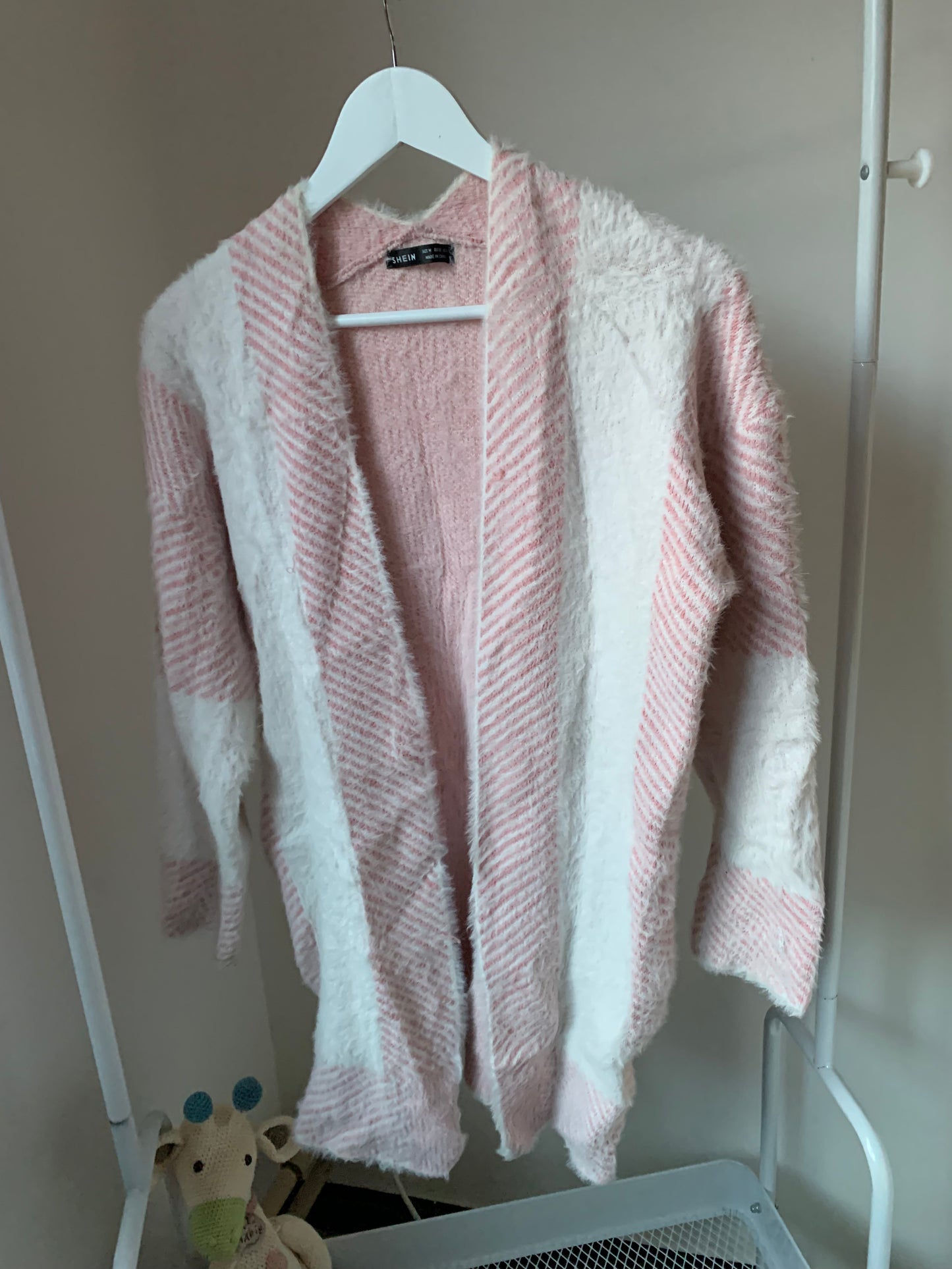 Roze gestreepte vest