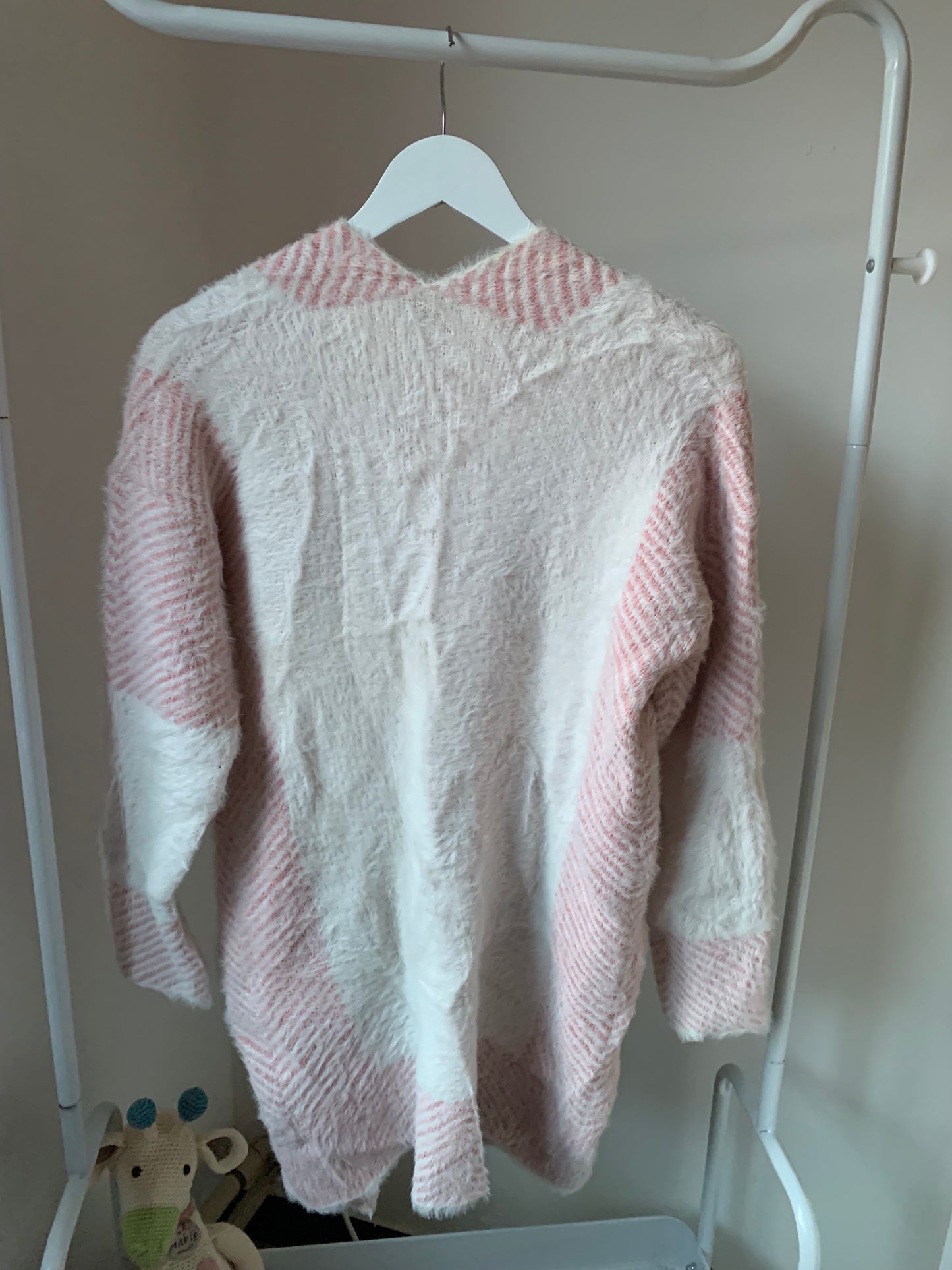 Roze gestreepte vest