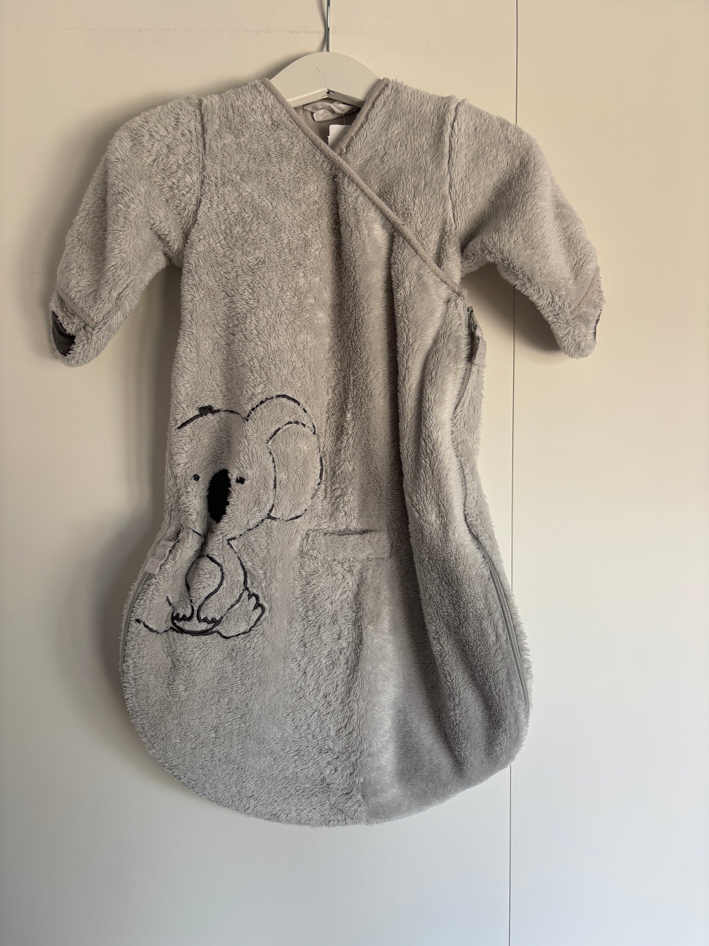 Lichtgrijze voetenzak/slaapzak