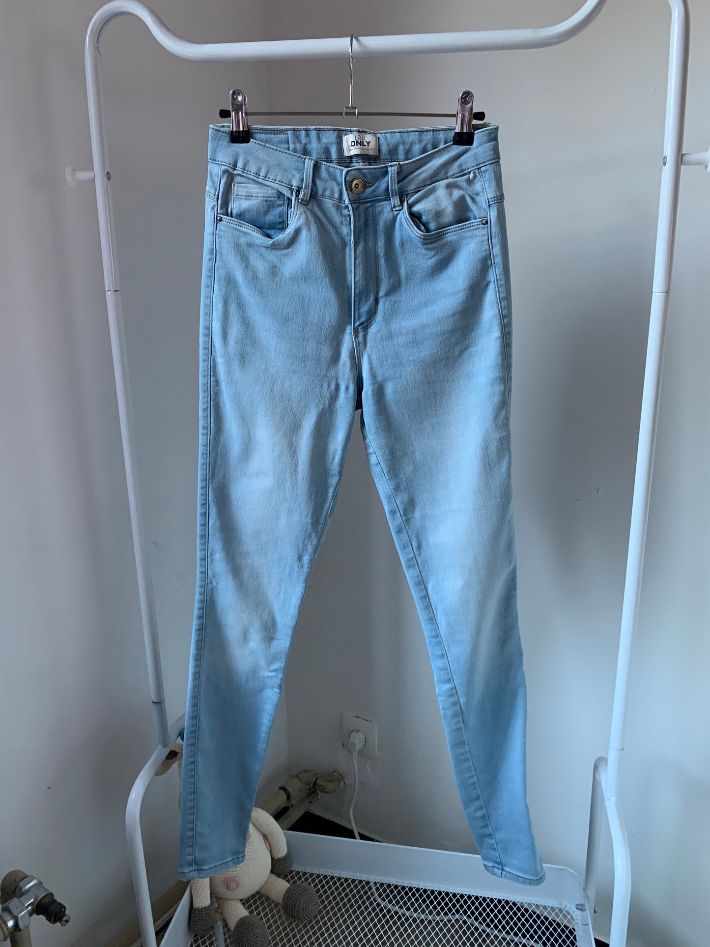 Lichtblauwe jeansbroek