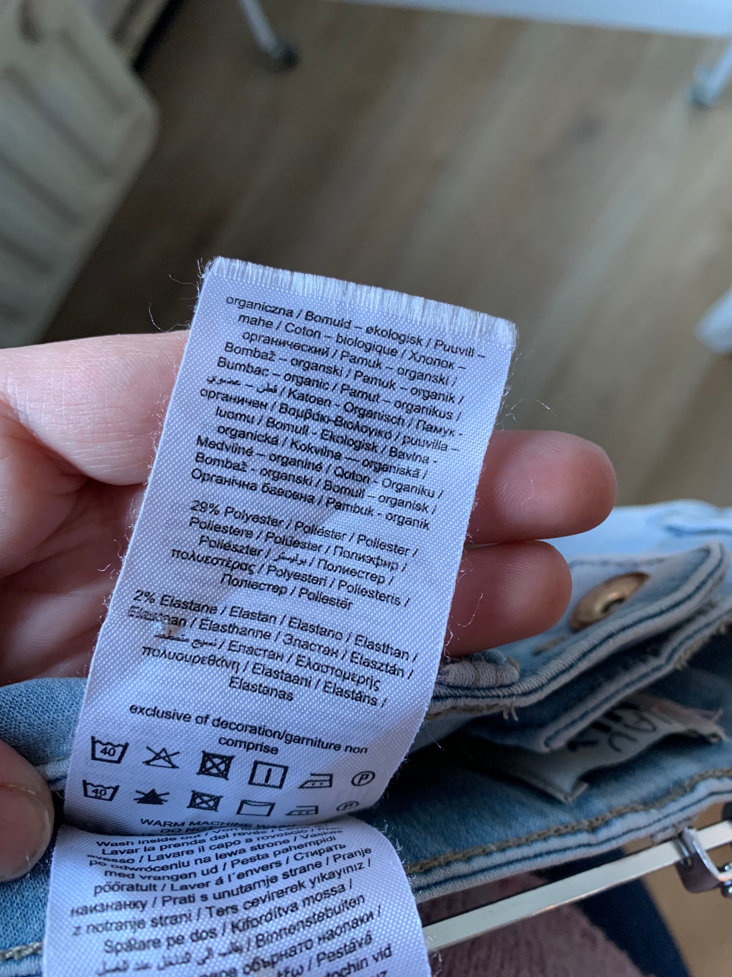 Lichtblauwe jeansbroek