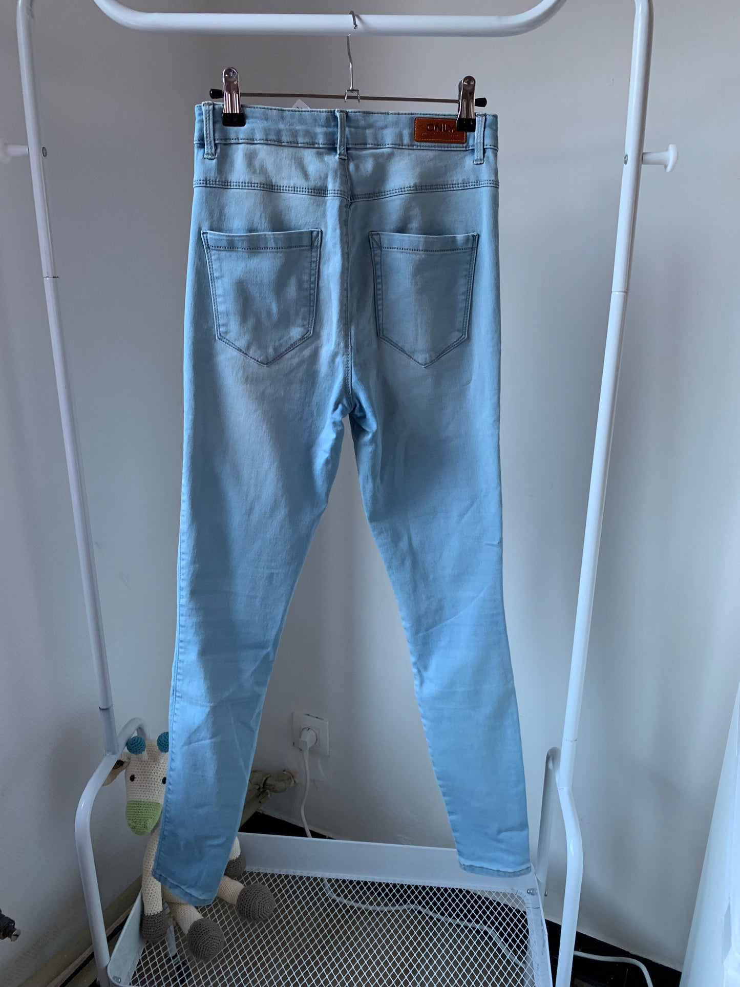 Lichtblauwe jeansbroek
