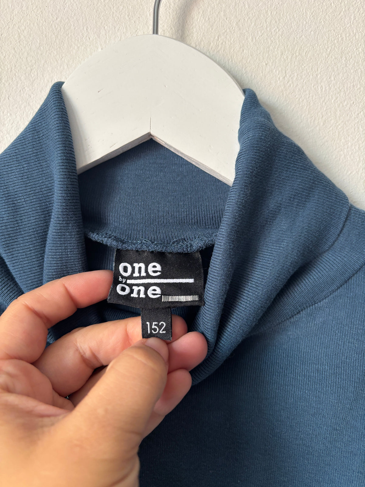 Blauwe colshirt | OneByOne | 152