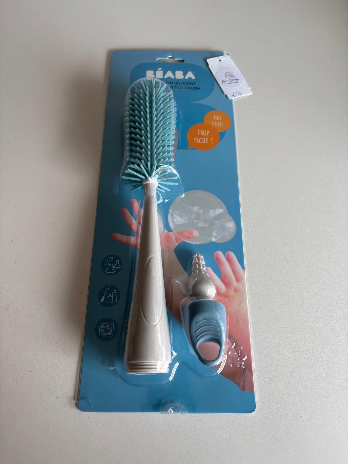 Siliconen flessenborstel