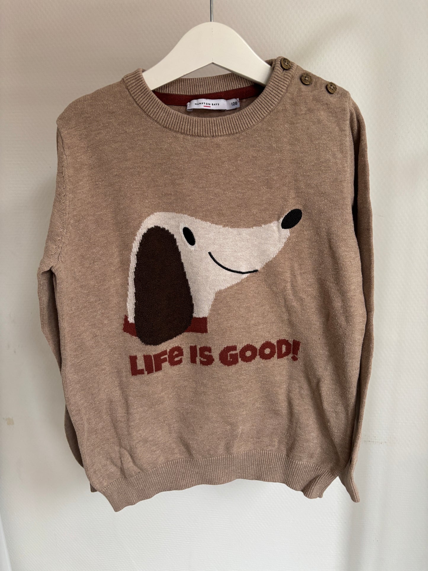 Beige trui met hond 💸