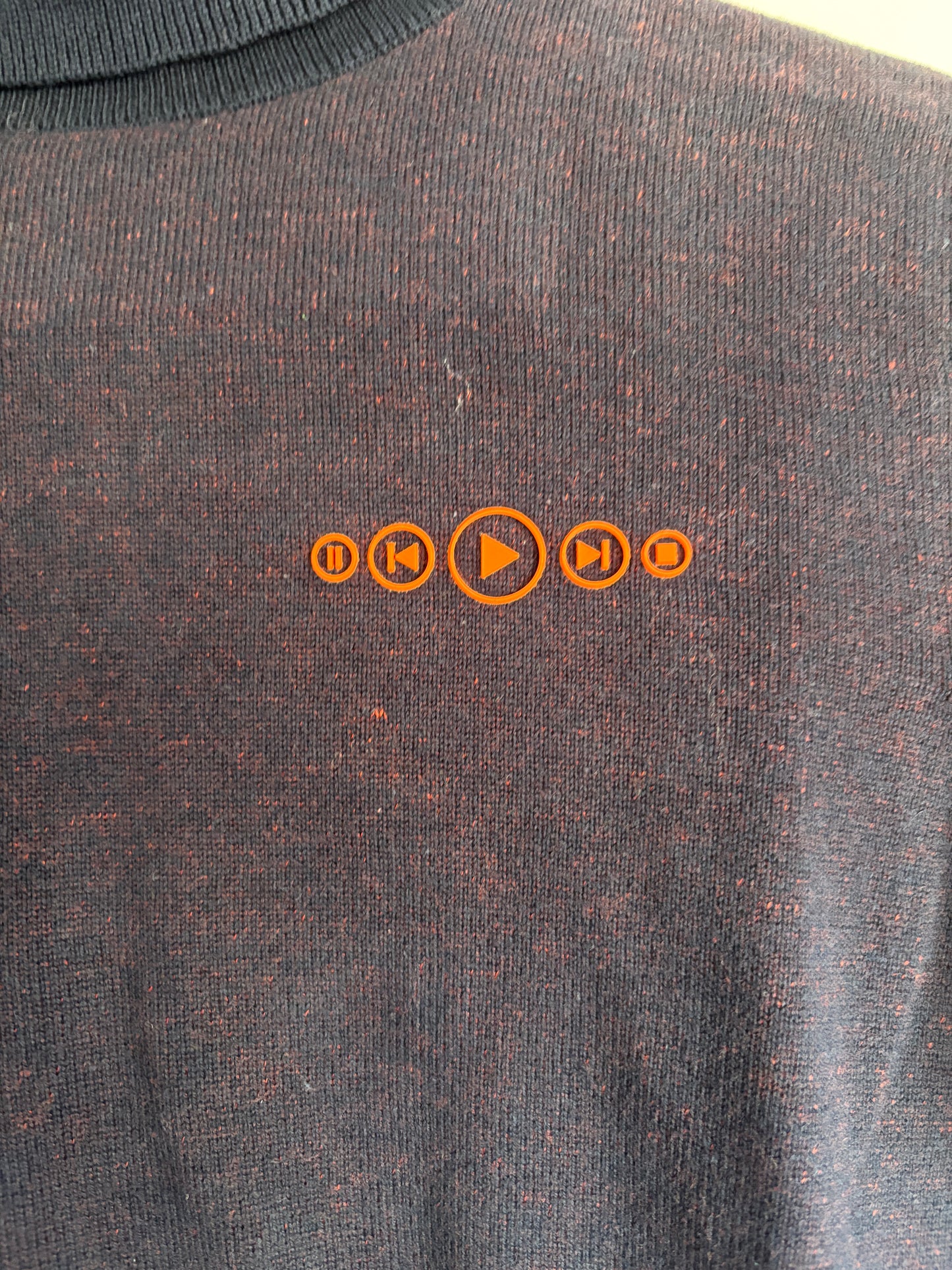 Marineblauwe trui met rolkraag