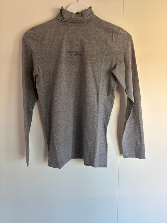 Grijze longsleeve met rolkraag