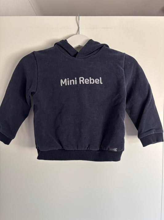 Marineblauwe sweater "Mini Rebel"