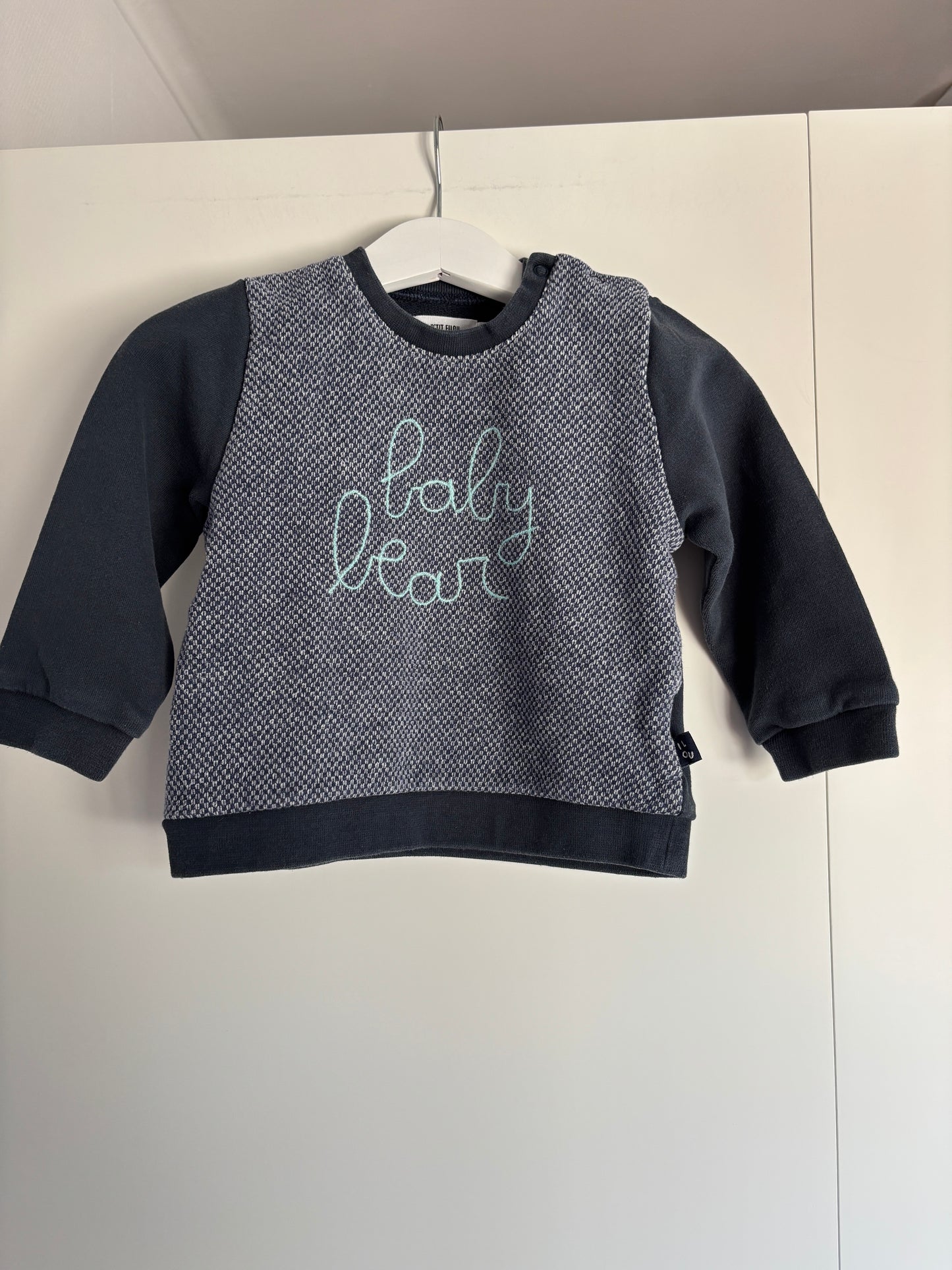 Blauwgrijze sweater "Baby Bear"