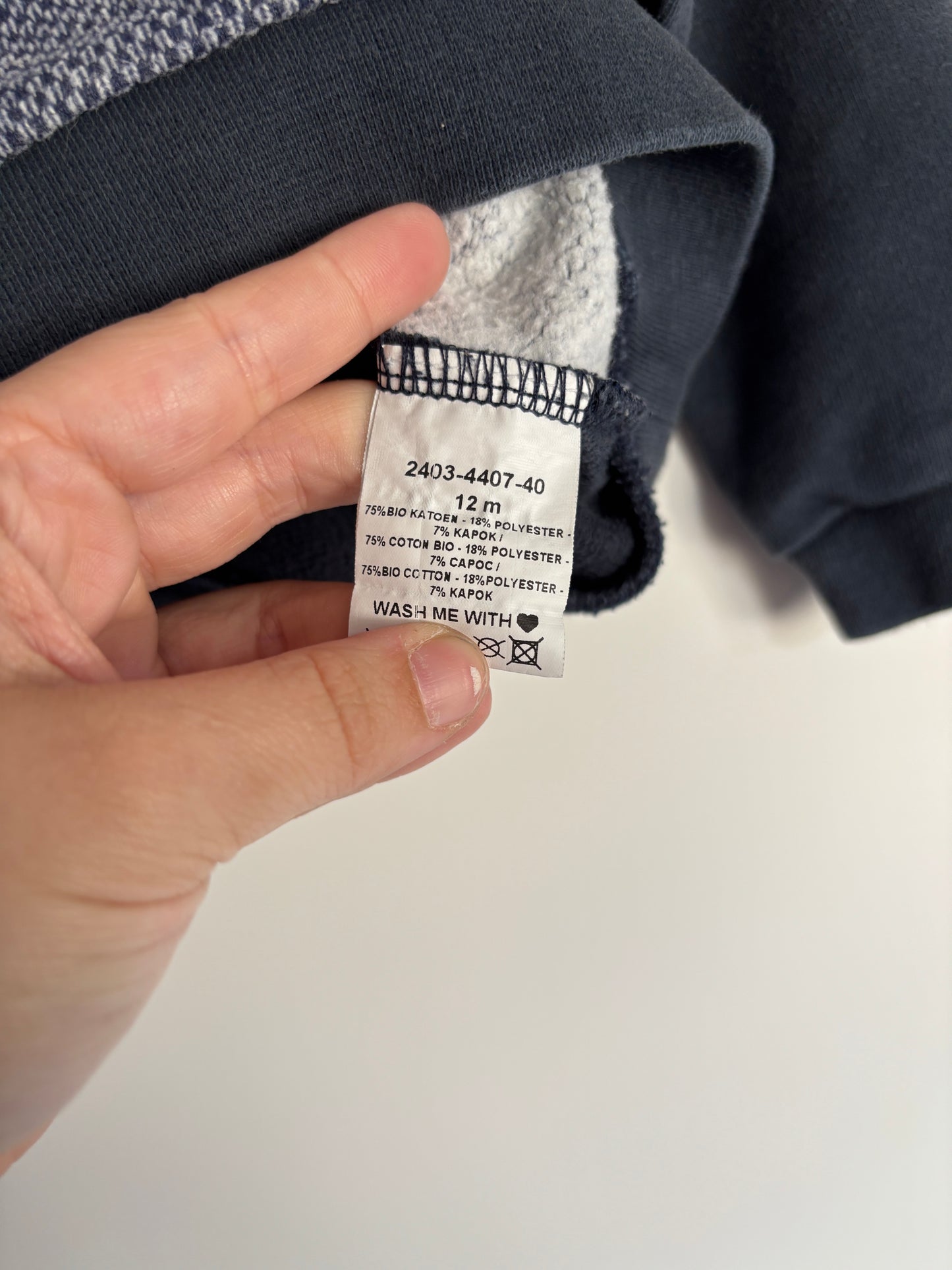 Blauwgrijze sweater "Baby Bear"